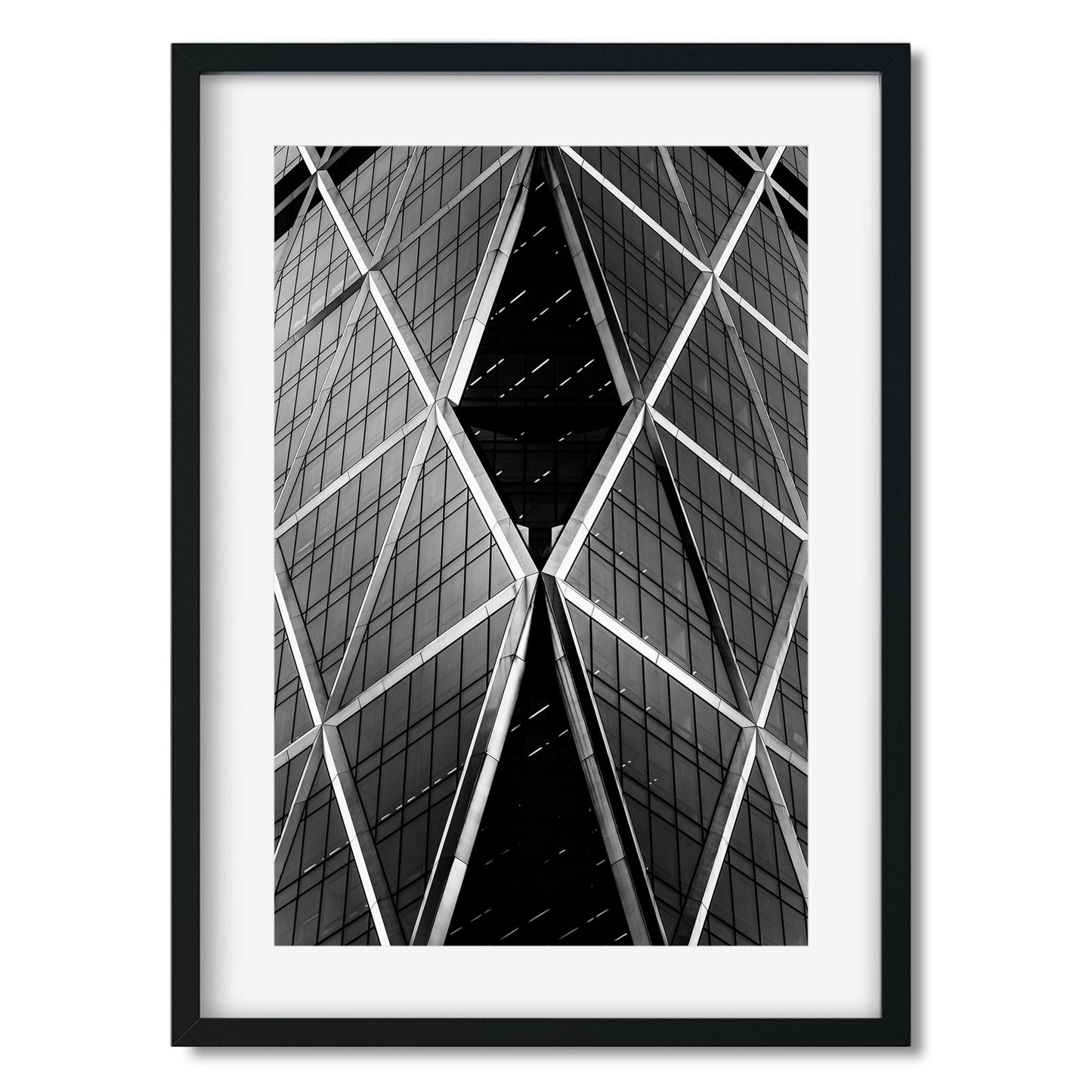 Black and white fine art print of Hearst Tower Midtown Manhattan NYC