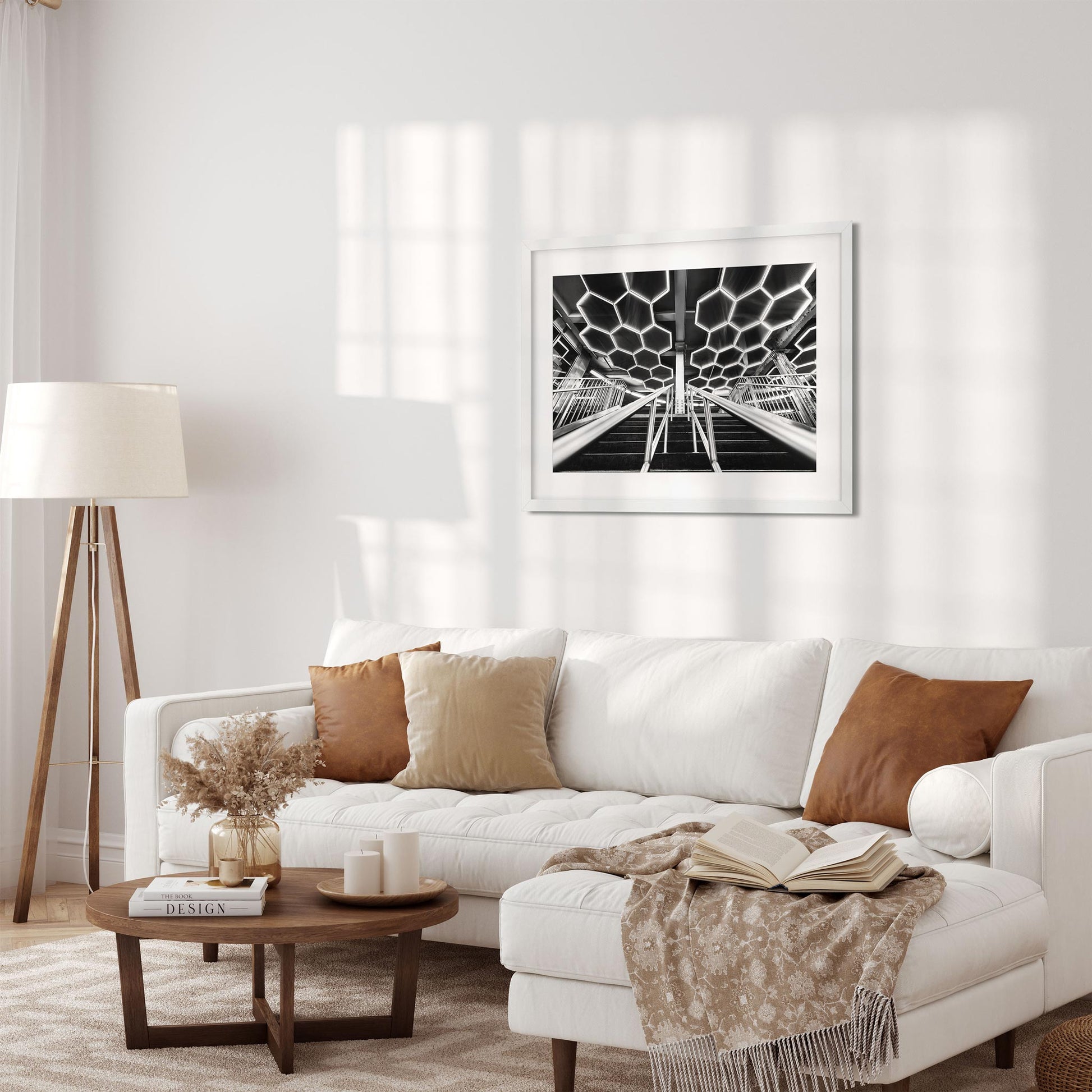 Black and white fine art print of Bleecker Street Subway NoHo Neighborhood NYC