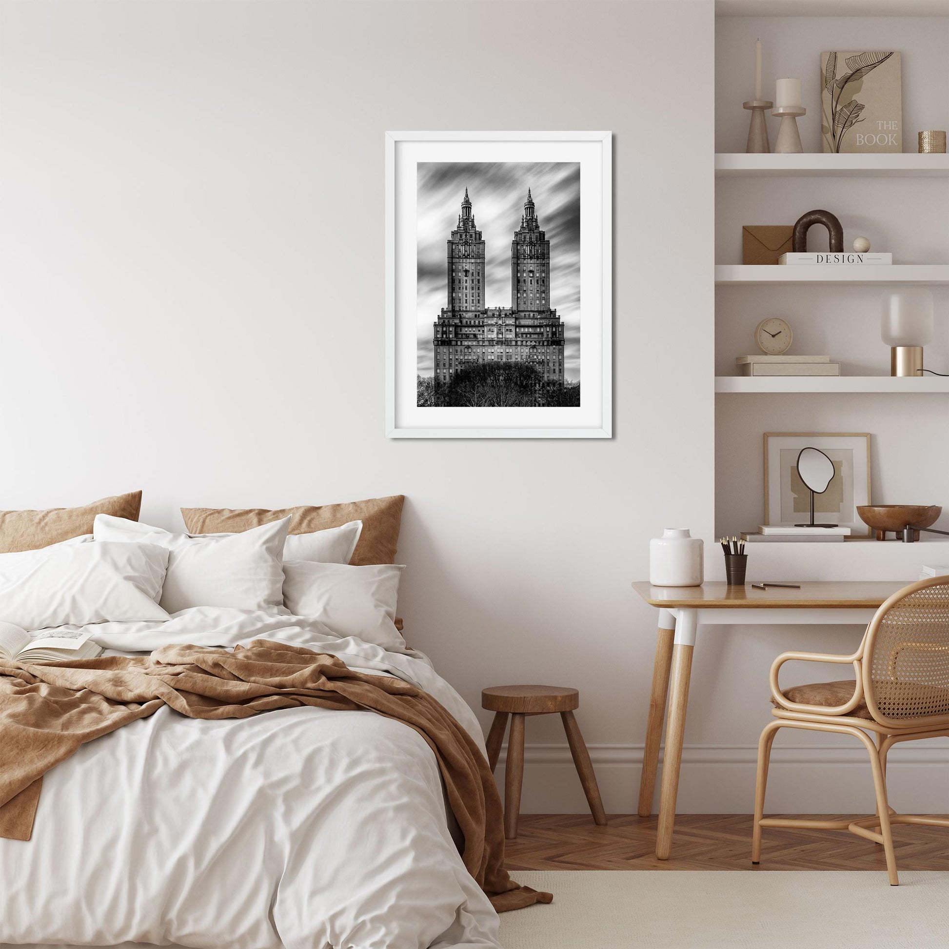 Black and white fine art print of The San Remo Upper West Side New York City