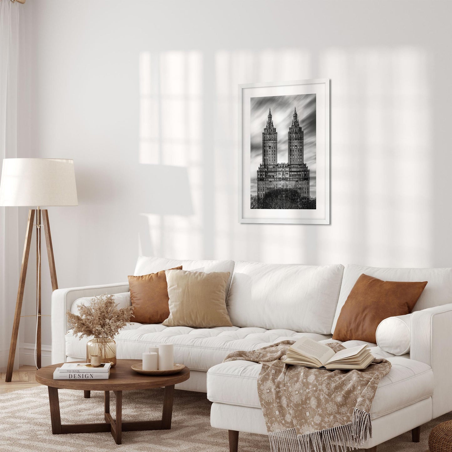 Black and white fine art print of The San Remo Upper West Side New York City