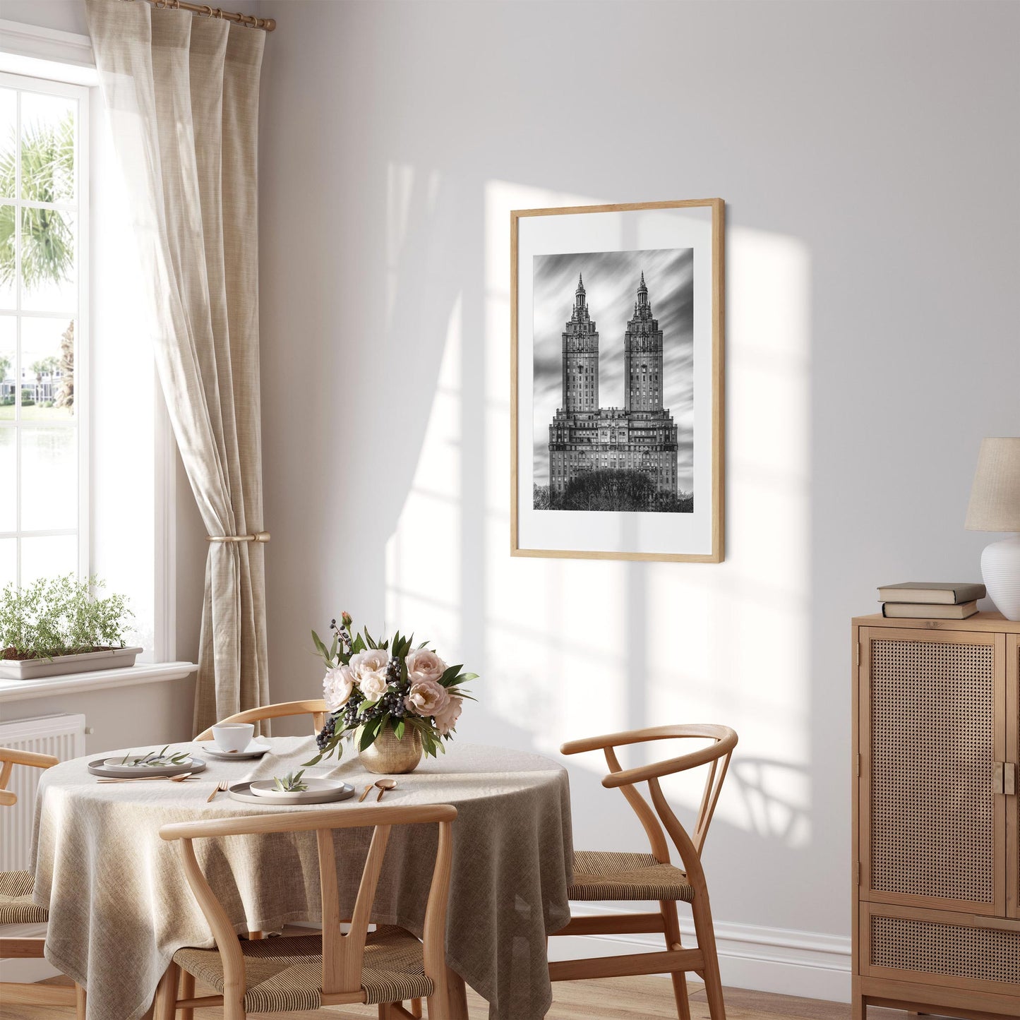 Black and white fine art print of The San Remo Upper West Side New York City
