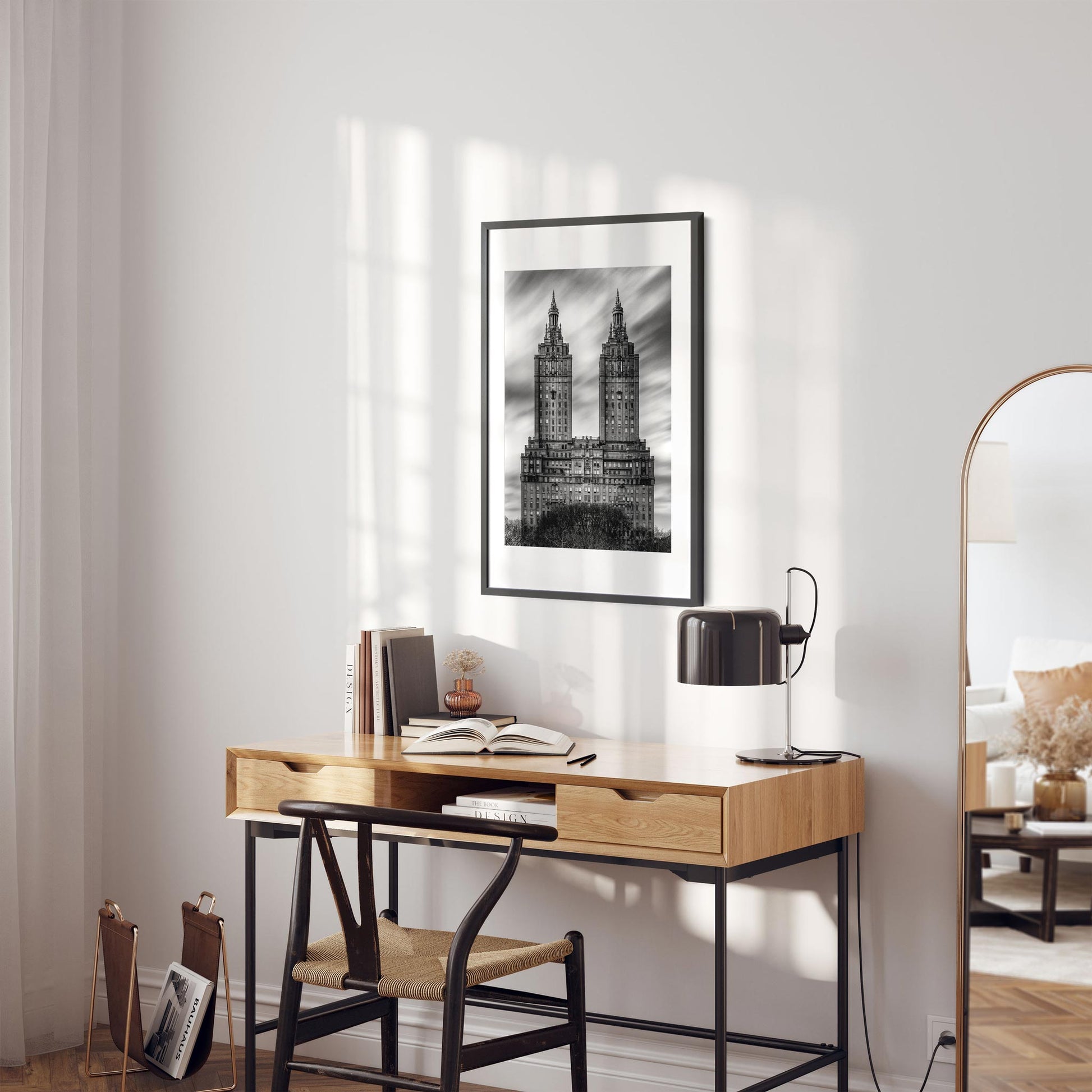 Black and white fine art print of The San Remo Upper West Side New York City