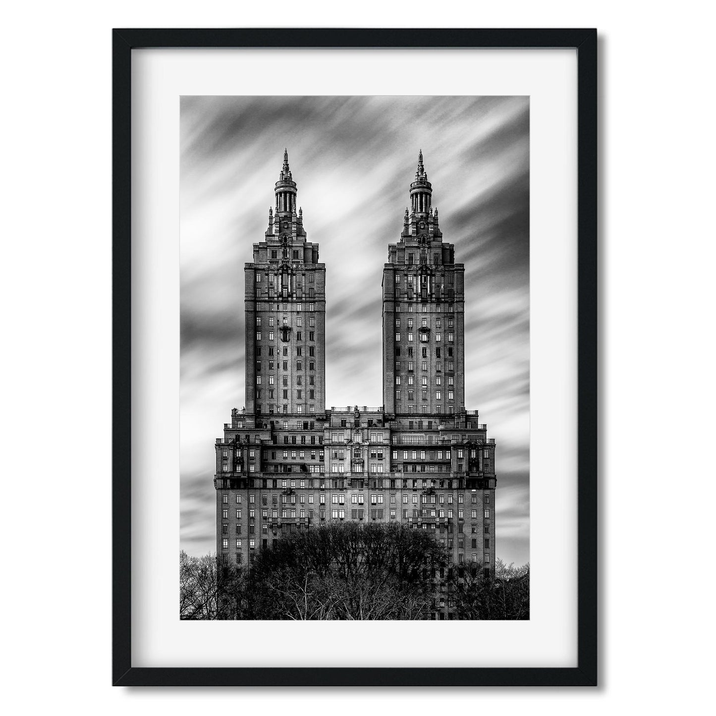 Black and white fine art print of The San Remo Upper West Side New York City