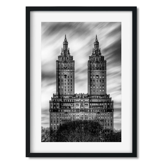 Black and white fine art print of The San Remo Upper West Side New York City