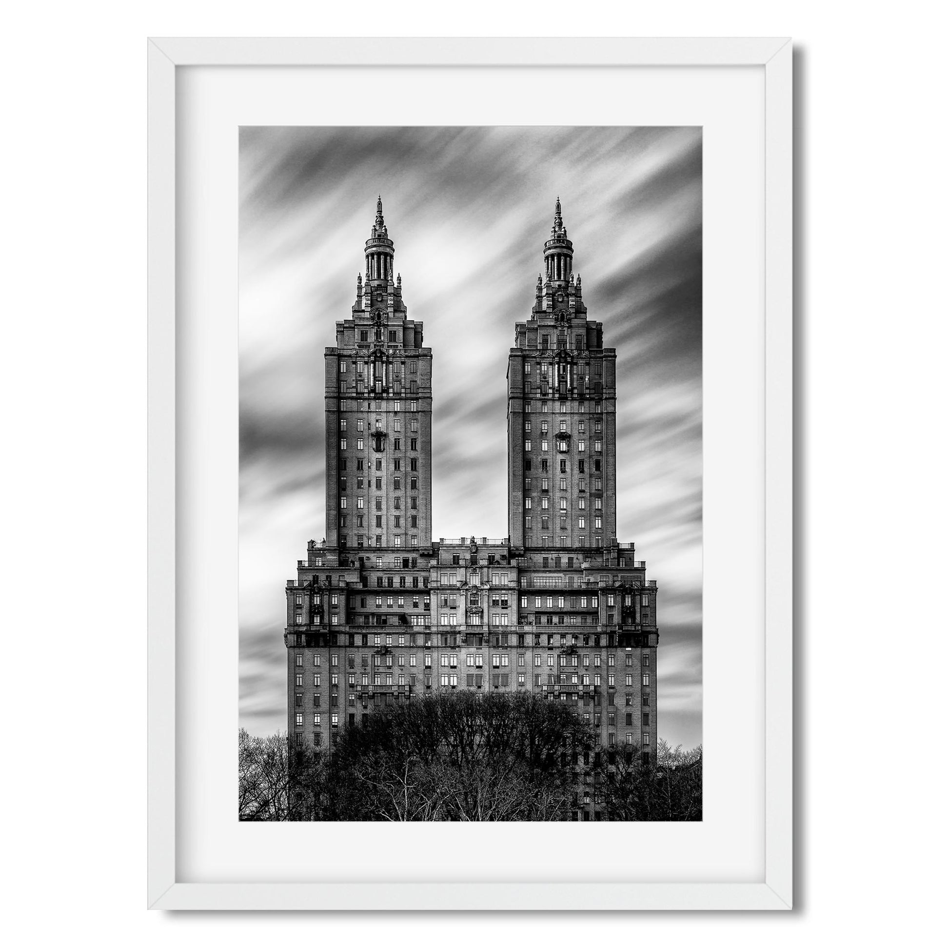 Black and white fine art print of The San Remo Upper West Side New York City