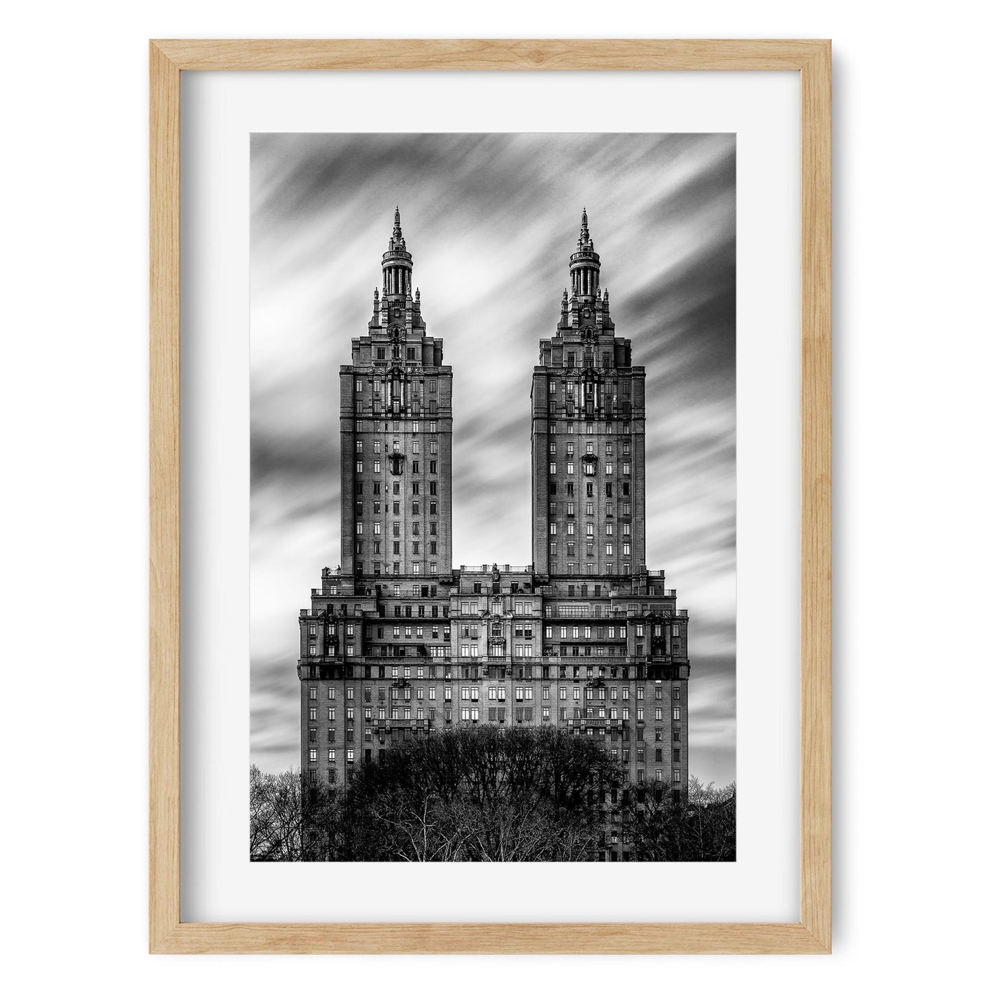 Black and white fine art print of The San Remo Upper West Side New York City