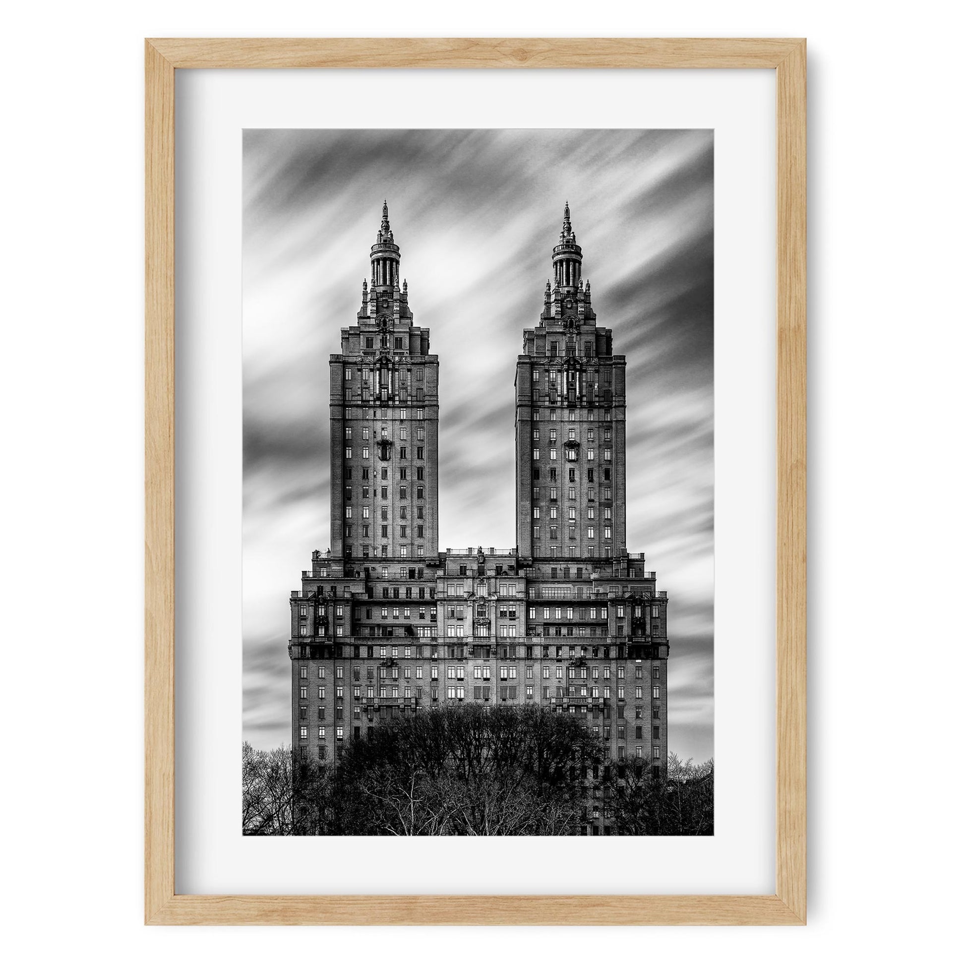 Black and white fine art print of The San Remo Upper West Side New York City