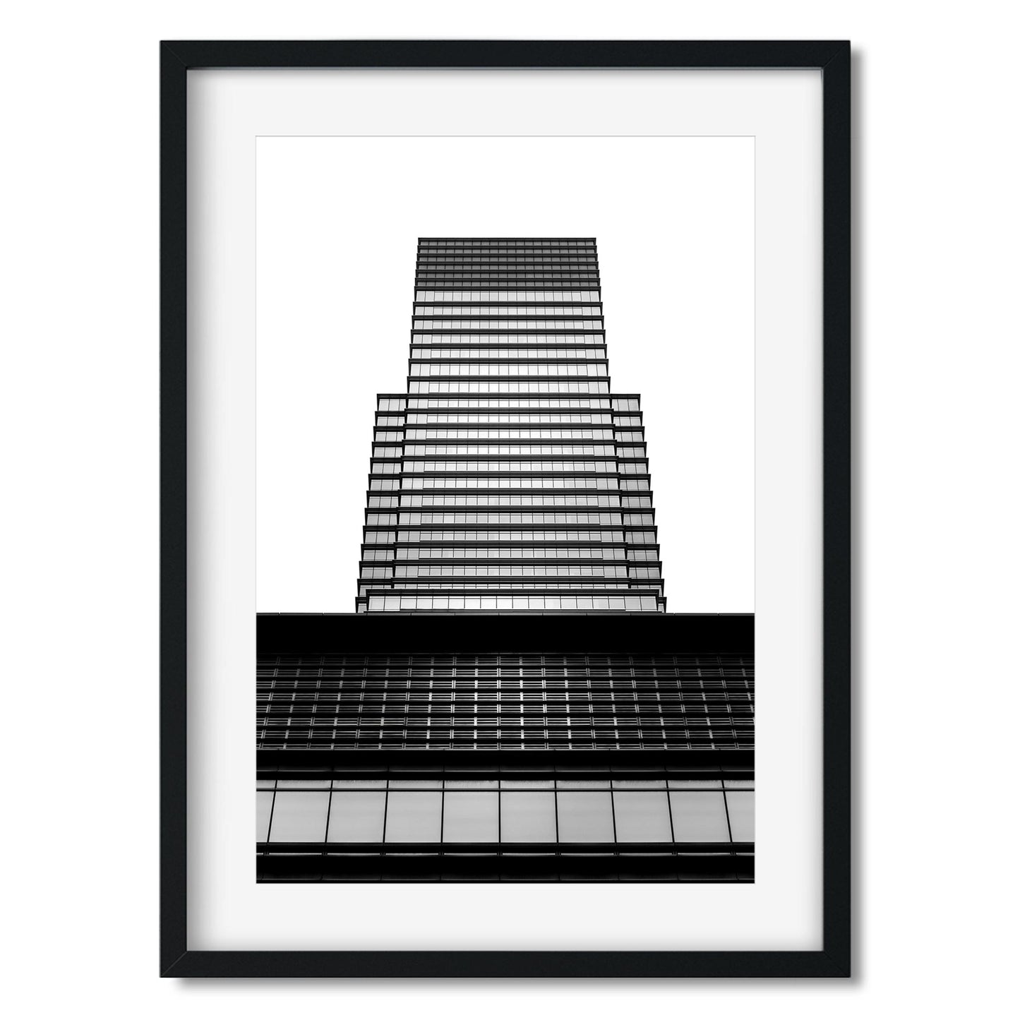 Black and white fine art print of Bloomberg Lexington Ave Midtown East NYC