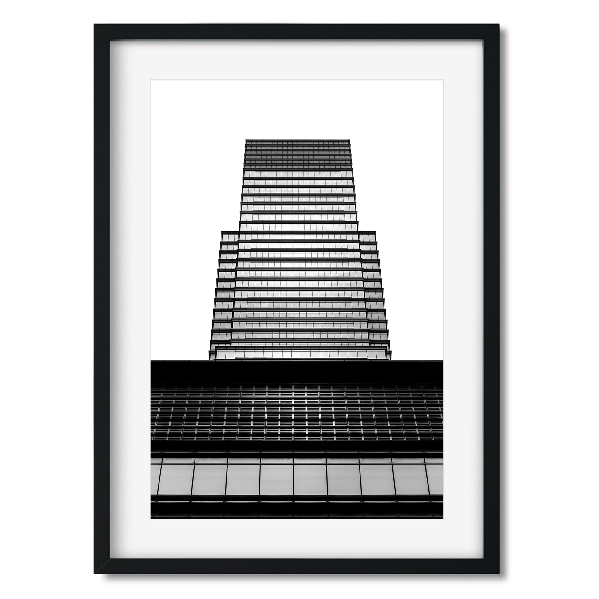 Black and white fine art print of Bloomberg Lexington Ave Midtown East NYC