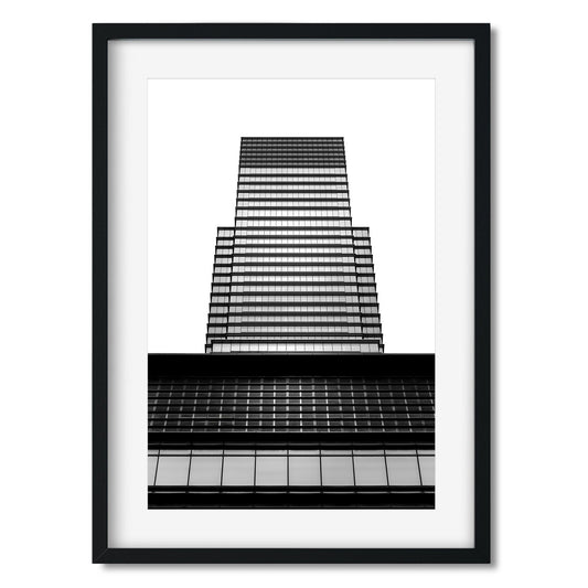 Black and white fine art print of Bloomberg Lexington Ave Midtown East NYC