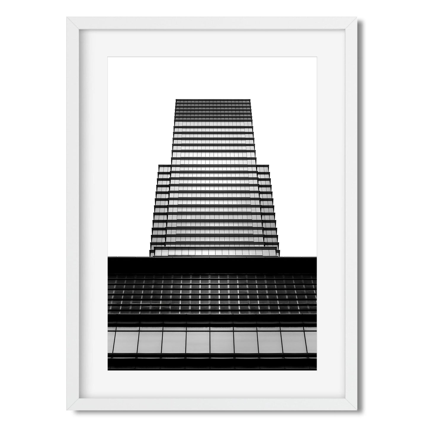 Black and white fine art print of Bloomberg Lexington Ave Midtown East NYC