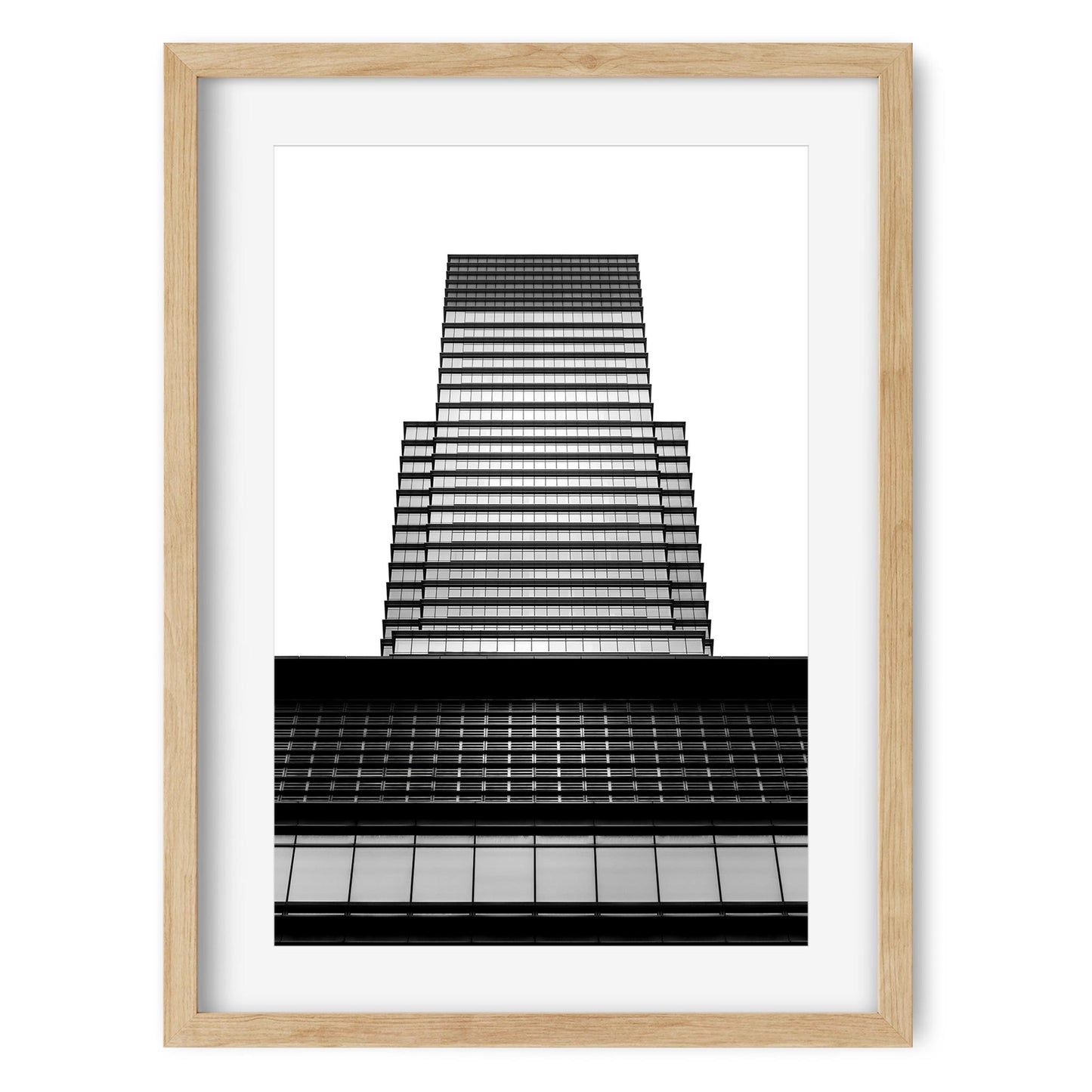 Black and white fine art print of Bloomberg Lexington Ave Midtown East NYC
