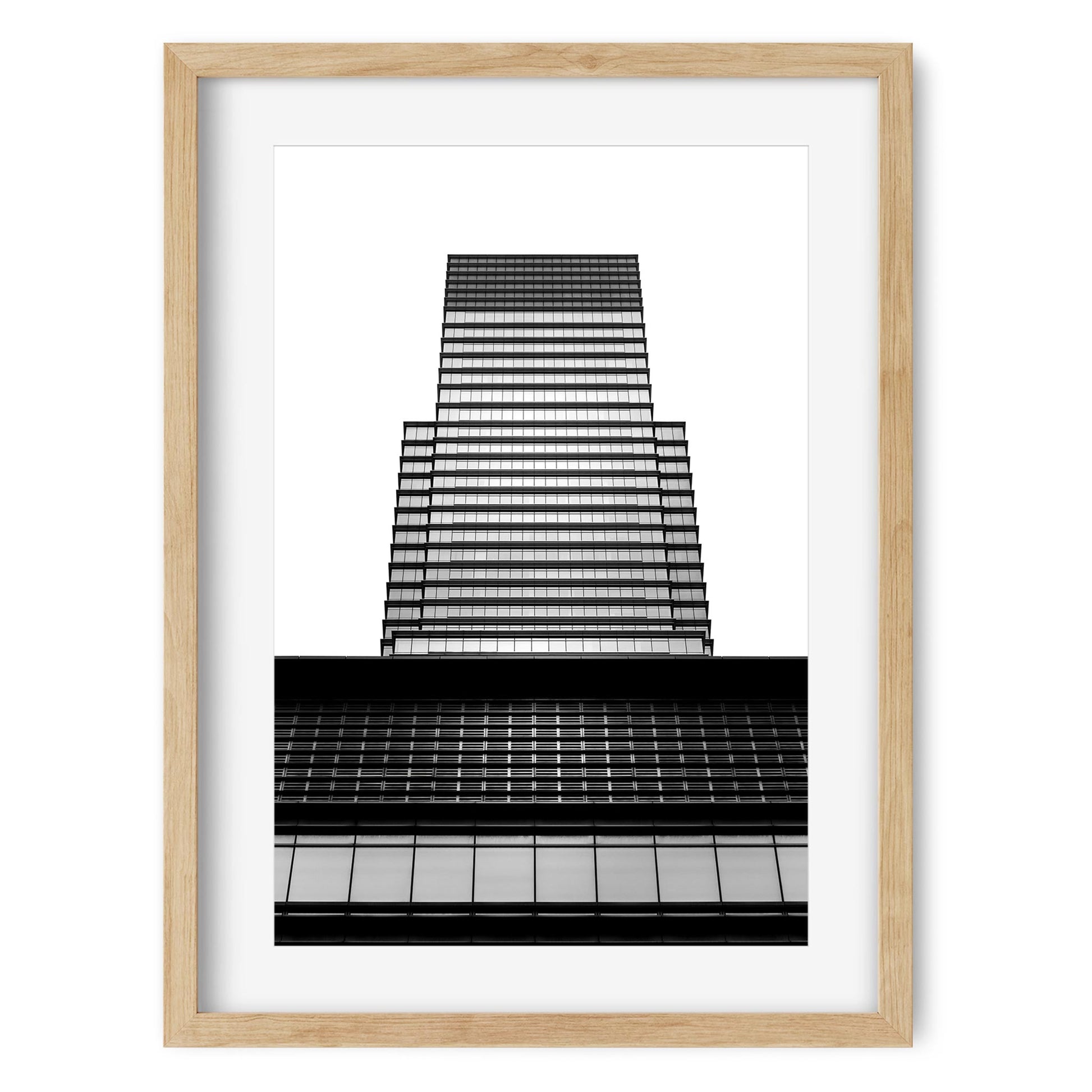 Black and white fine art print of Bloomberg Lexington Ave Midtown East NYC
