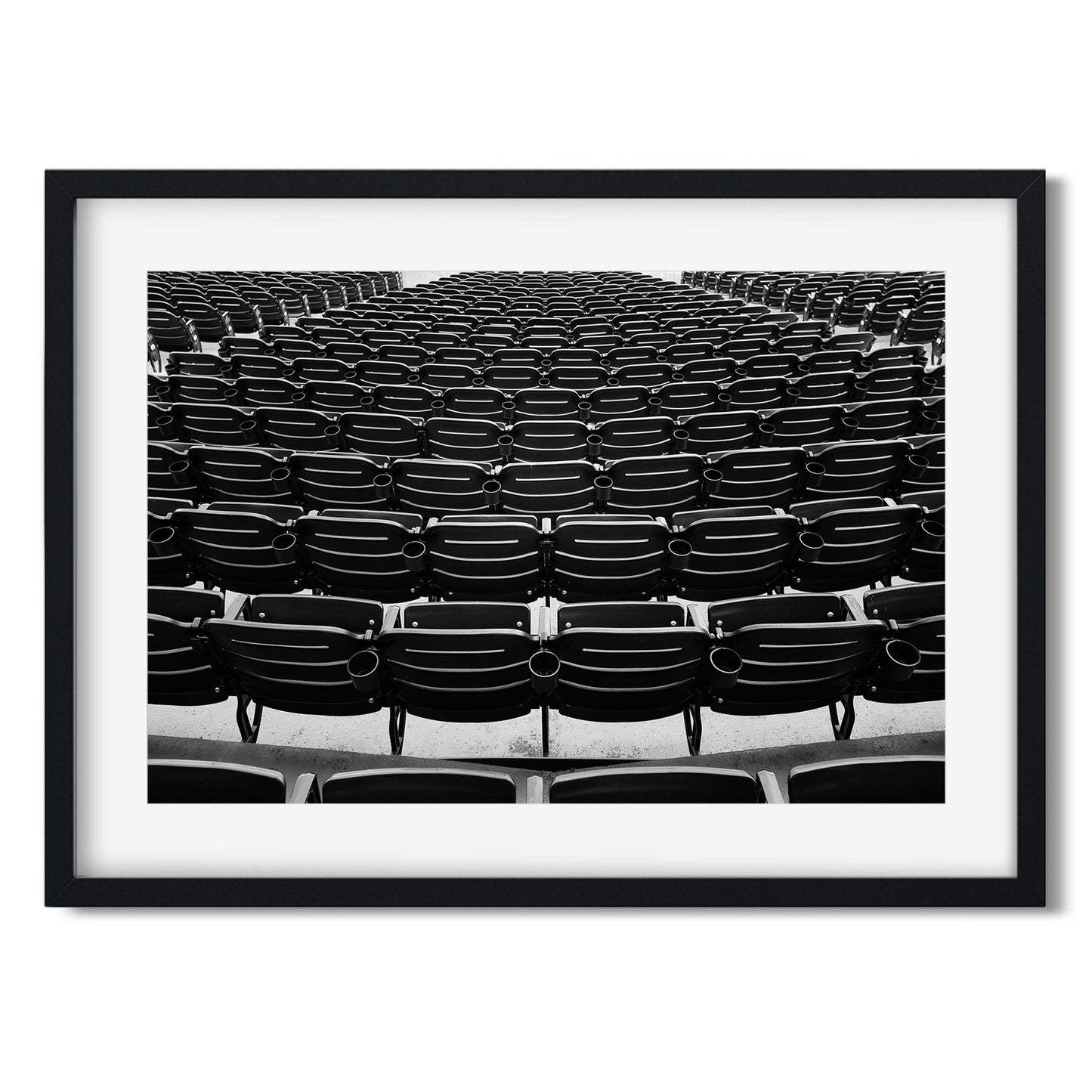 Black and white fine art print of Baseball Park Brooklyn New York