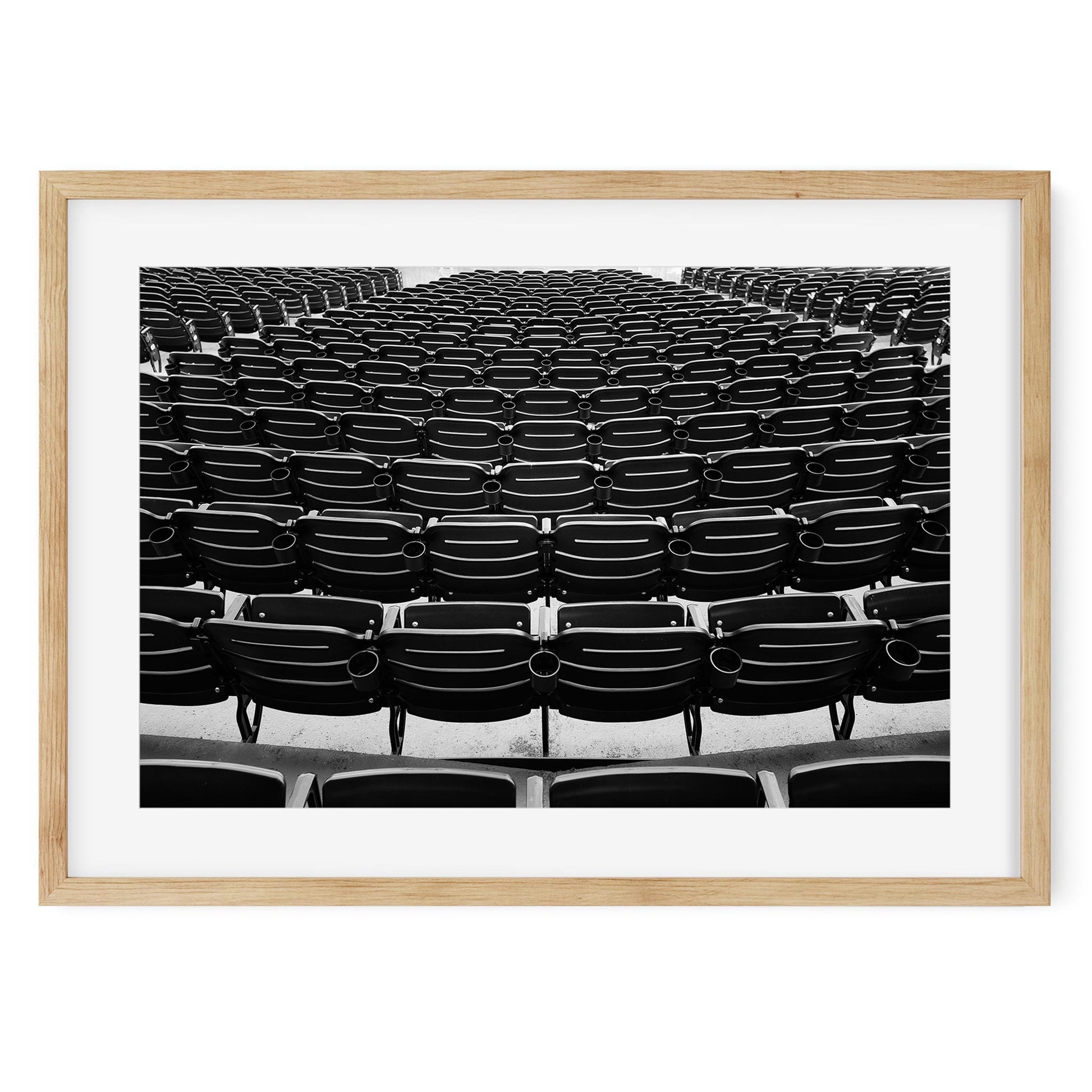 Black and white fine art print of Baseball Park Brooklyn New York