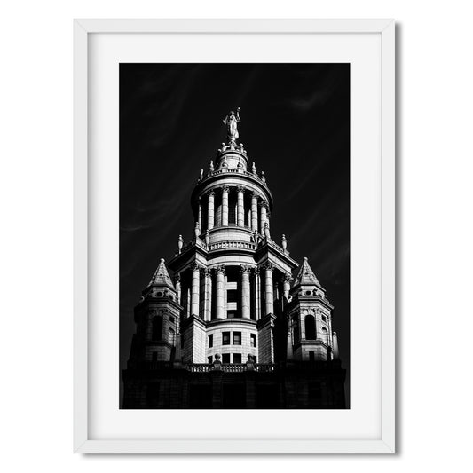 Black and white fine art print of Manhattan Borough President's Office  New York City