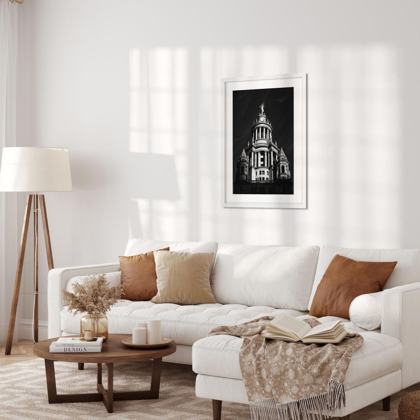 Black and white fine art print of Manhattan Borough President's Office  New York City