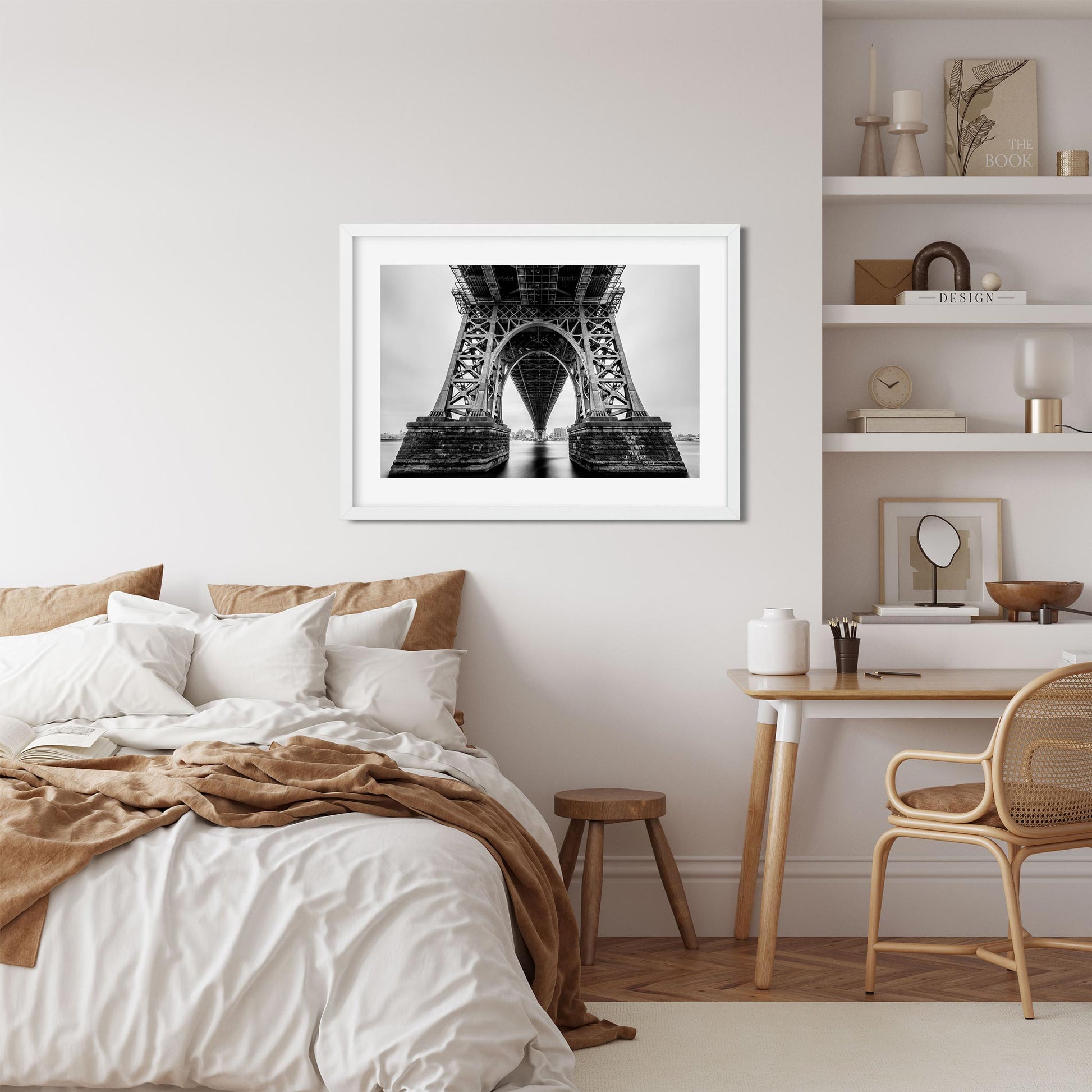 Black and white fine art print of Williamsburg Bridge New York City