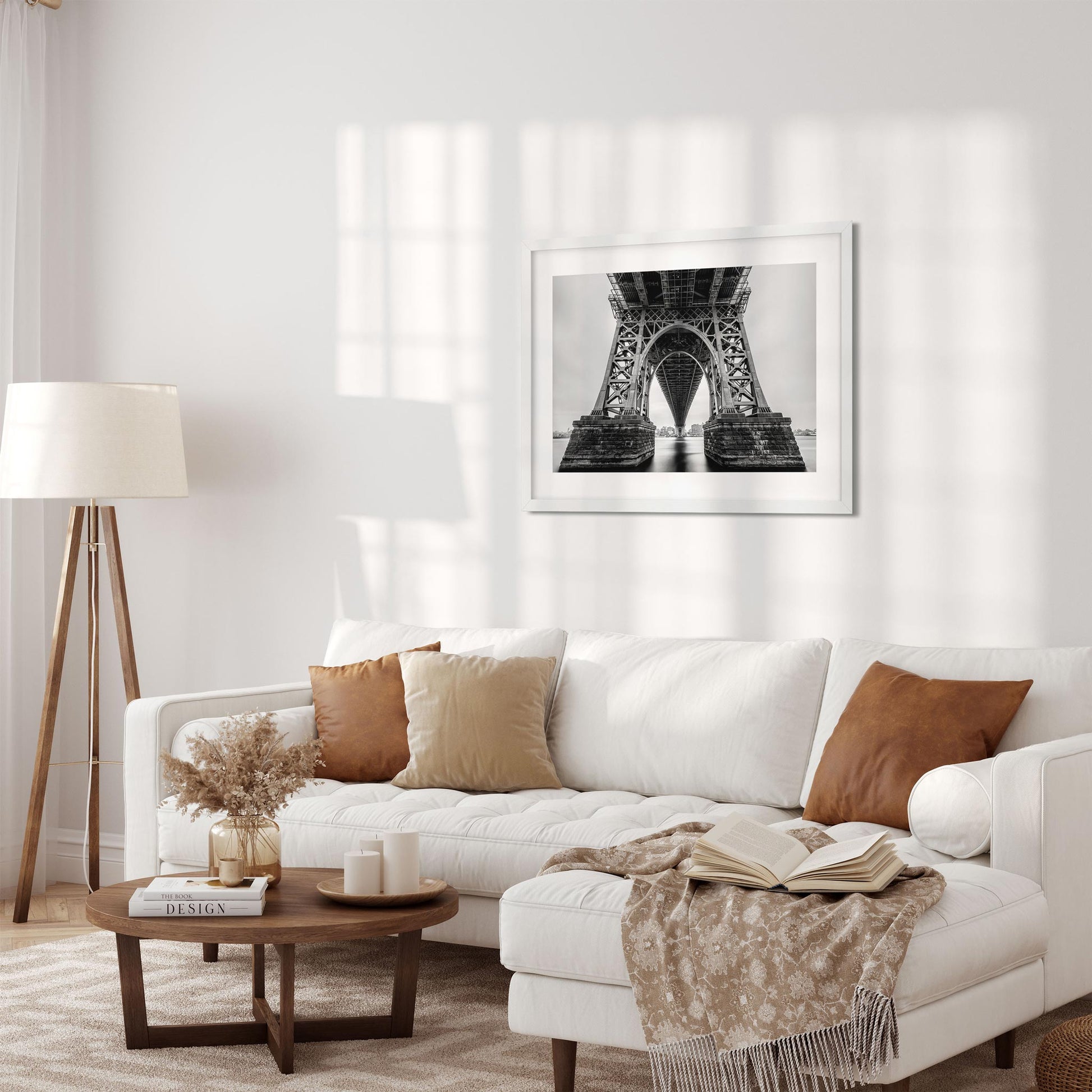 Black and white fine art print of Williamsburg Bridge New York City