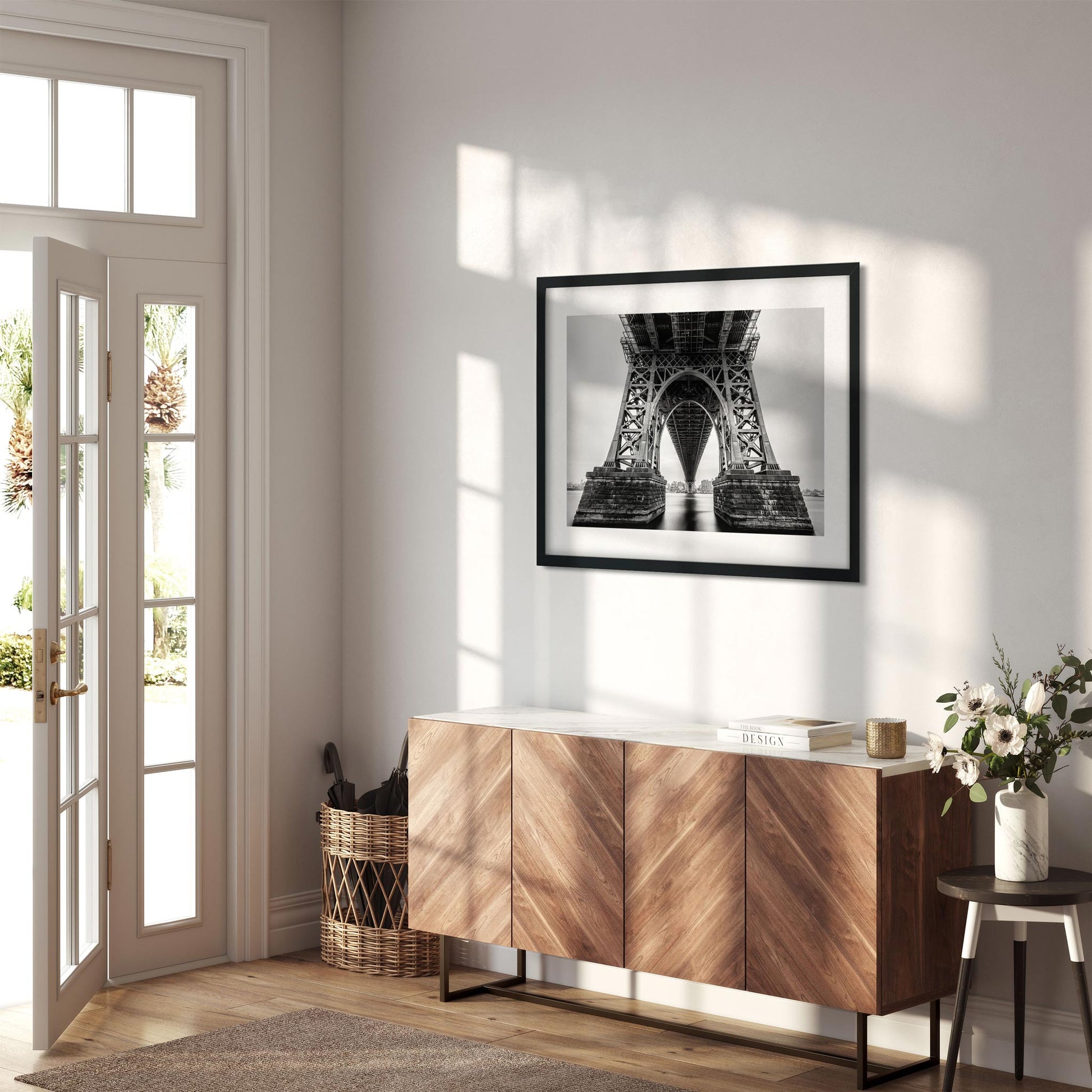 Black and white fine art print of Williamsburg Bridge New York City