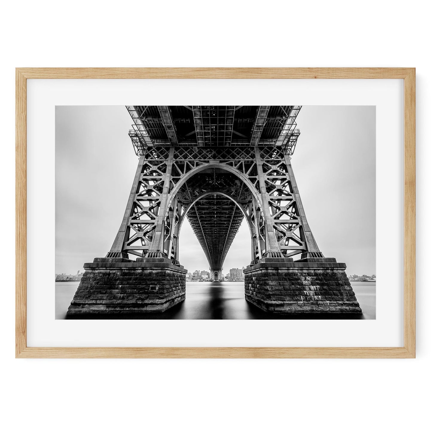 Black and white fine art print of Williamsburg Bridge New York City