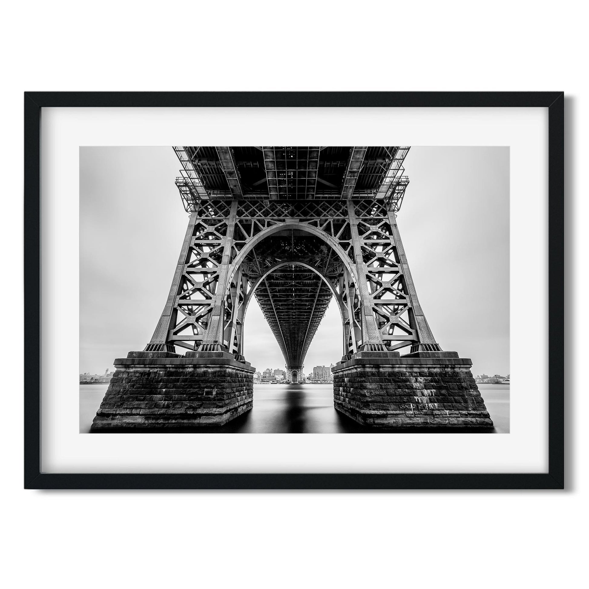 Black and white fine art print of Williamsburg Bridge New York City