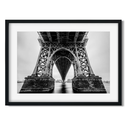 Black and white fine art print of Williamsburg Bridge New York City