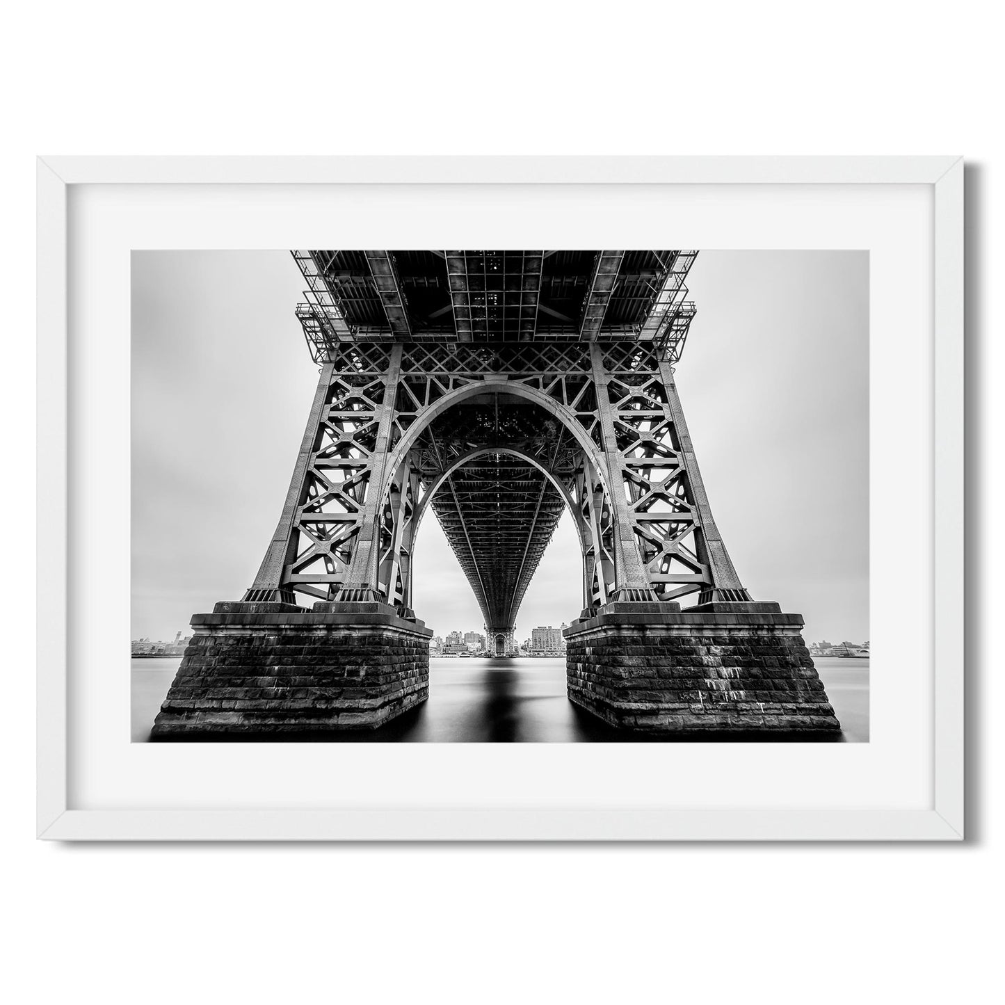 Black and white fine art print of Williamsburg Bridge New York City