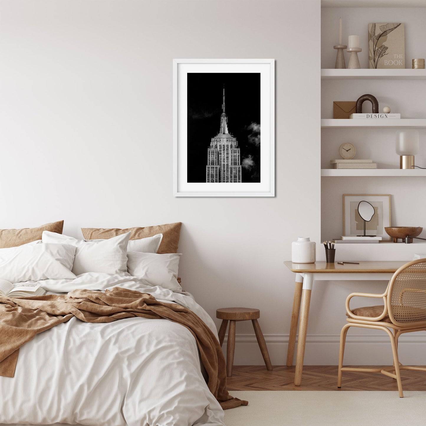 Black and white fine art print of Empire State Building New York City