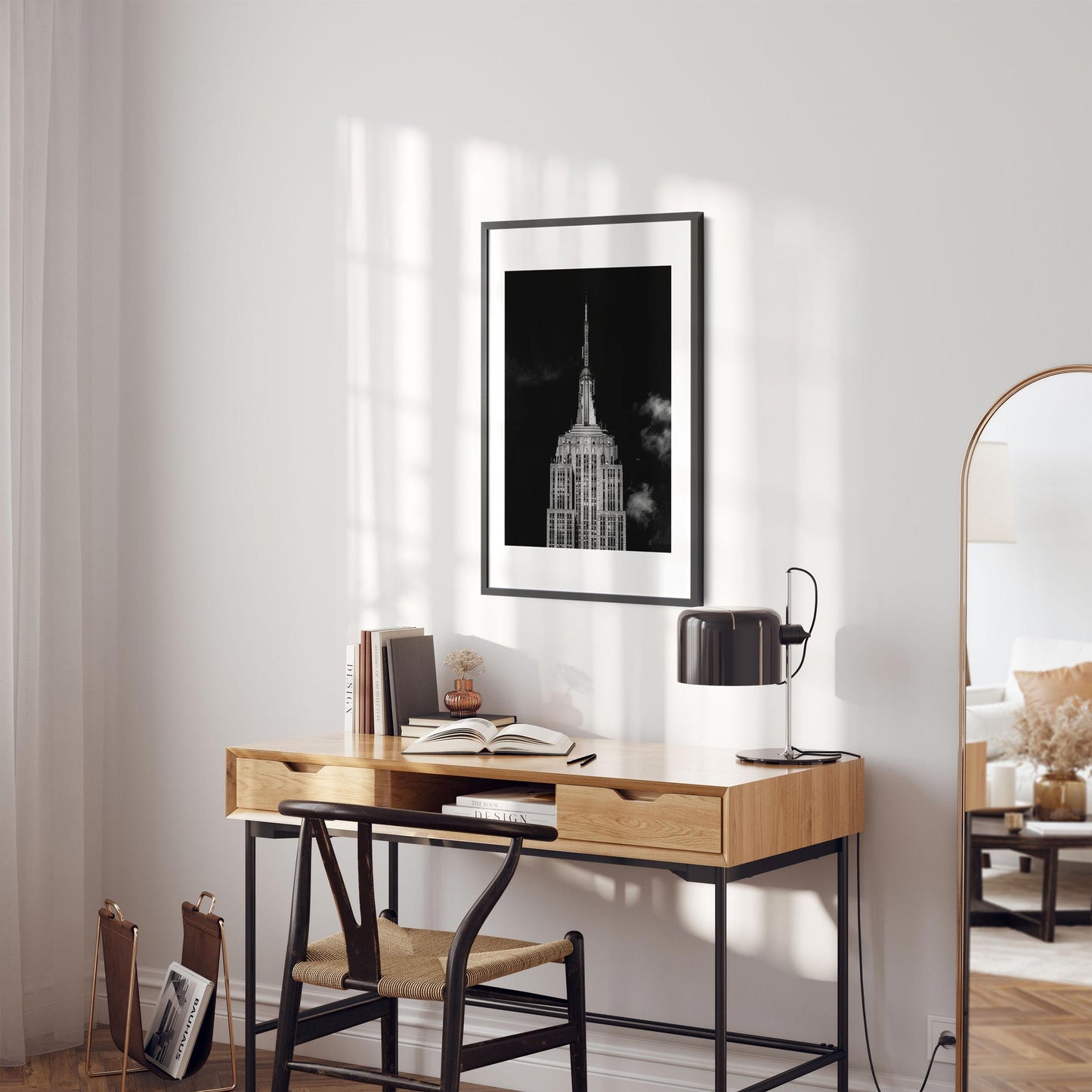 Black and white fine art print of Empire State Building New York City