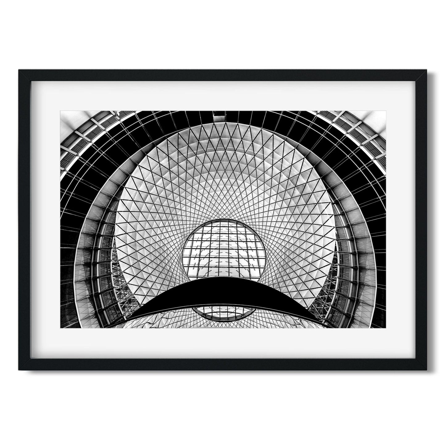 Black and white fine art print of Fulton Street Subway Station Lower Manhattan New York City
