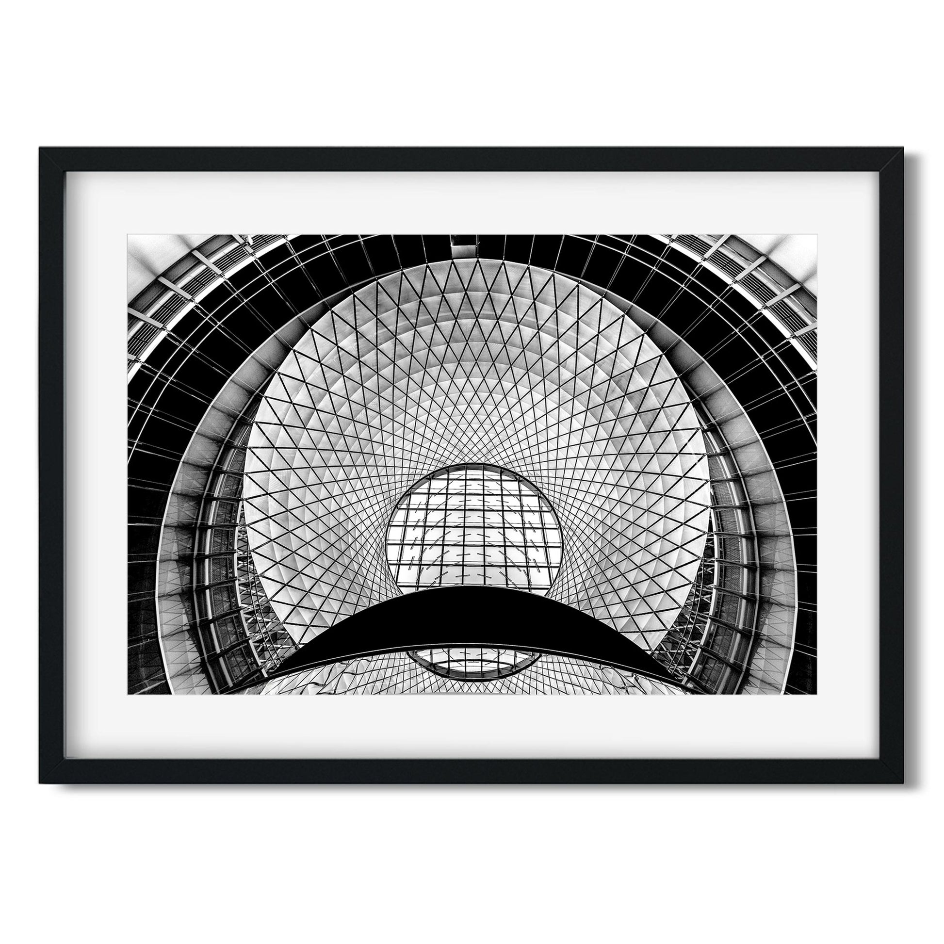 Black and white fine art print of Fulton Street Subway Station Lower Manhattan New York City