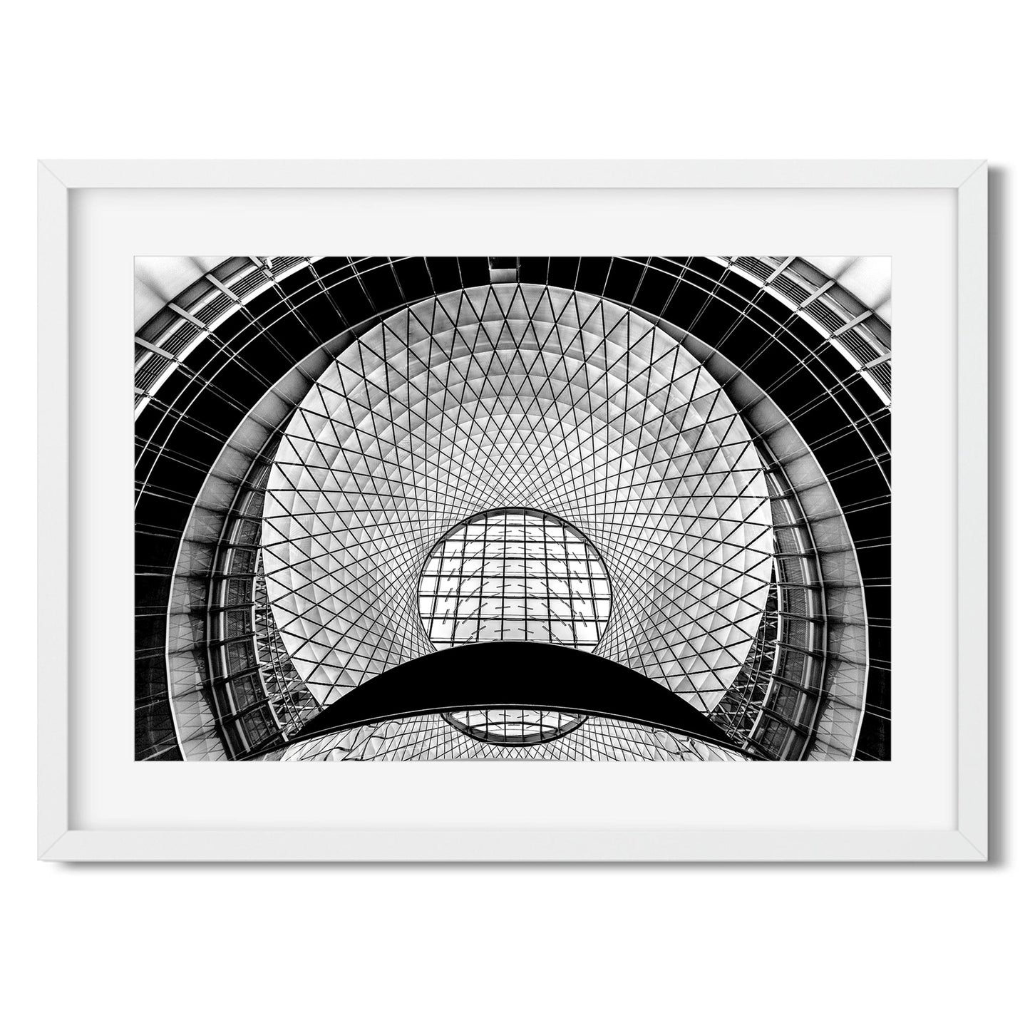 Black and white fine art print of Fulton Street Subway Station Lower Manhattan New York City