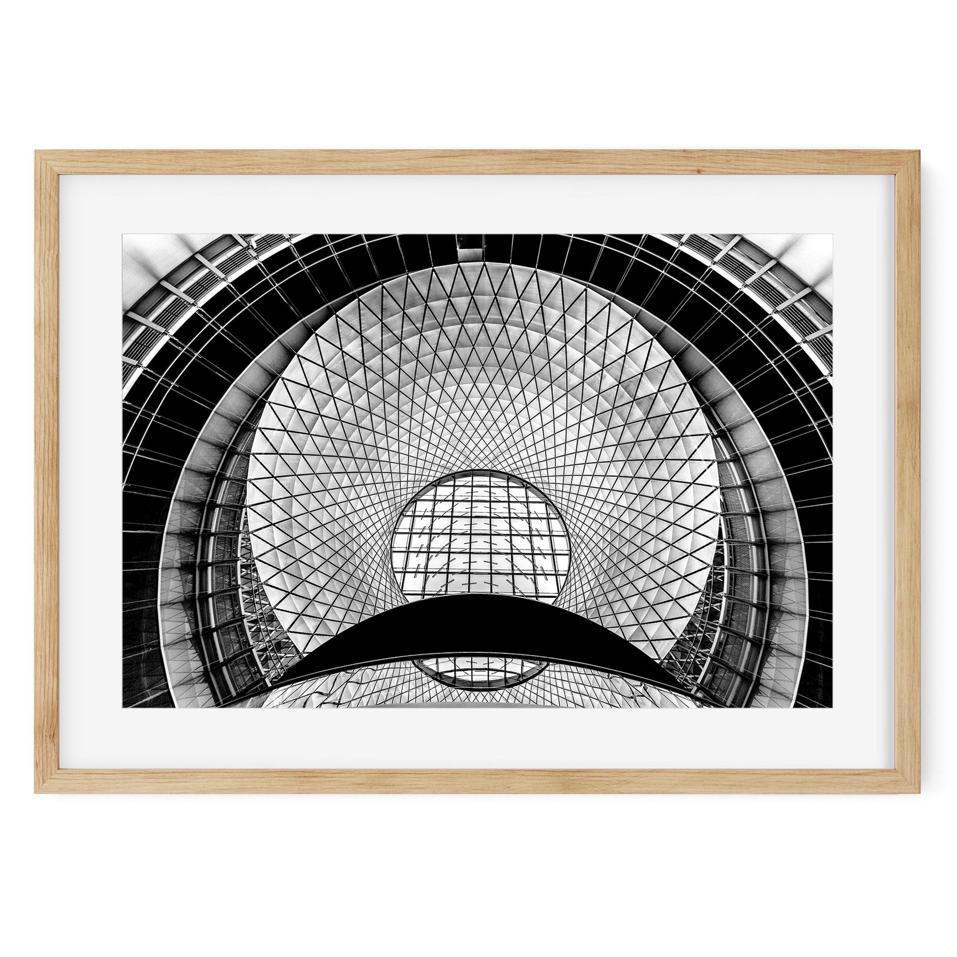 Black and white fine art print of Fulton Street Subway Station Lower Manhattan New York City