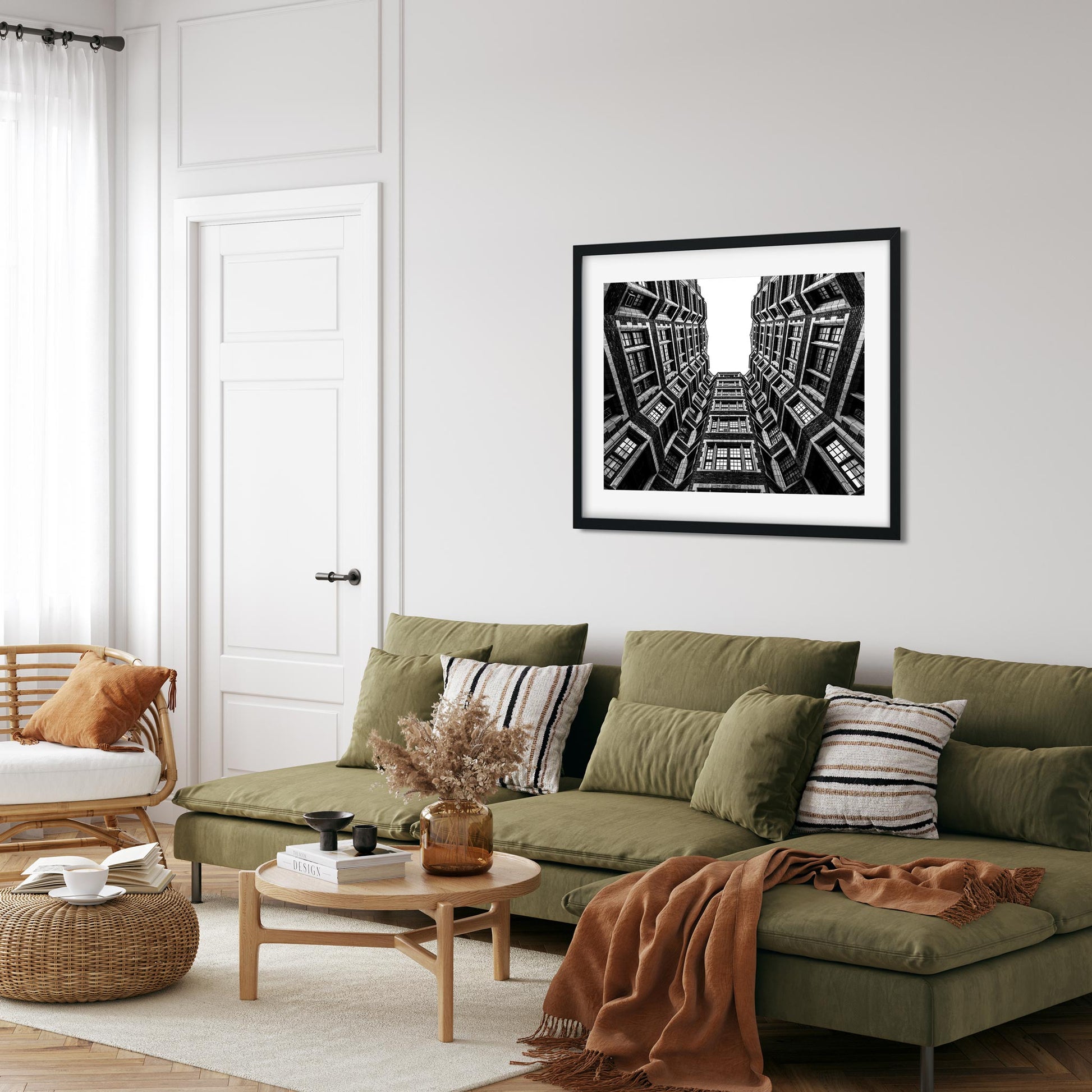 Black and white fine art print of 110th Street Upper West Side New York City