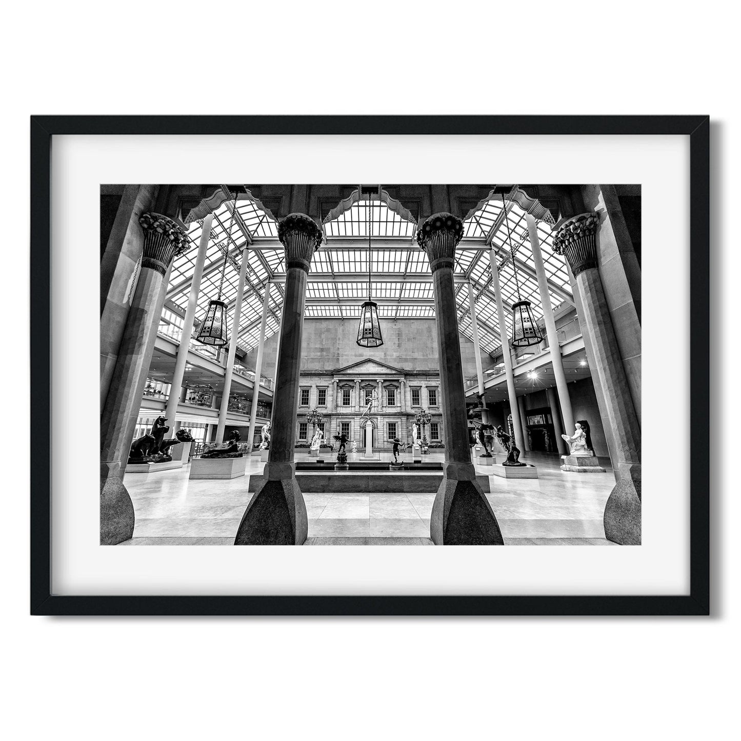 Black and white fine art print of Metropolitan Museum of Art New York City