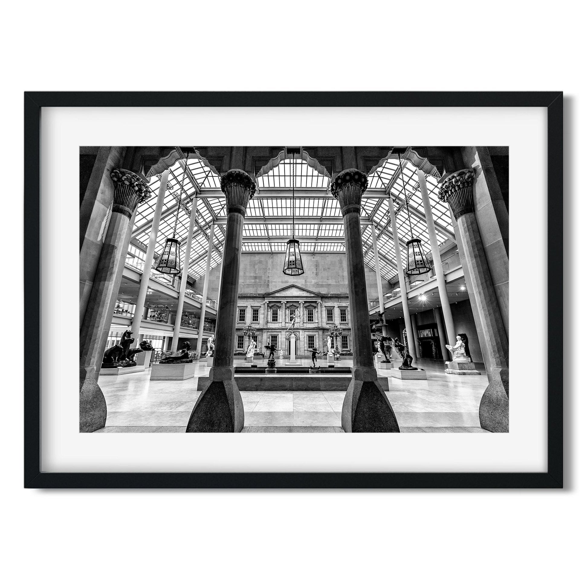 Black and white fine art print of Metropolitan Museum of Art New York City