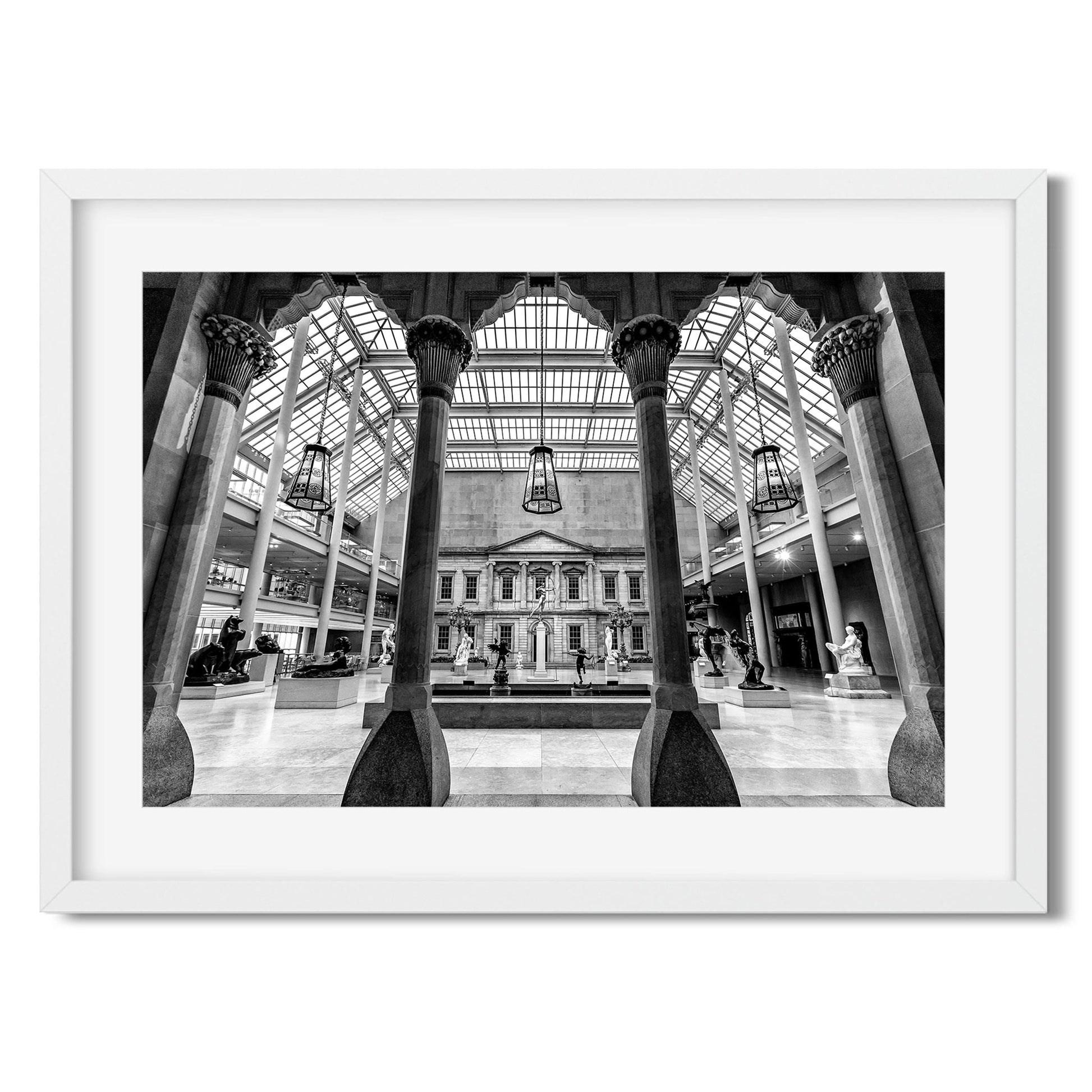Black and white fine art print of Metropolitan Museum of Art New York City
