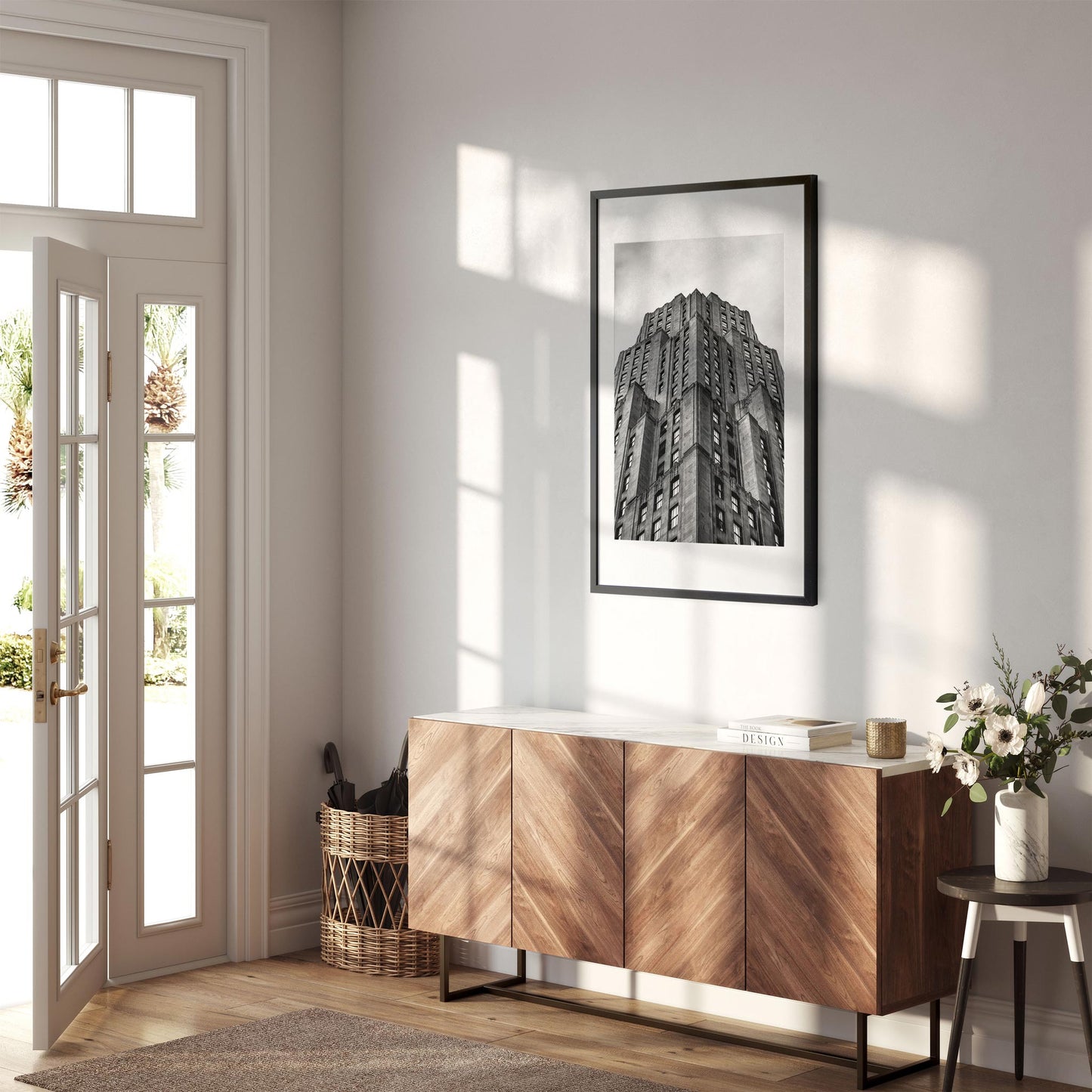 Black and white fine art print of Eleven Madison Avenue Flatiron District New York City