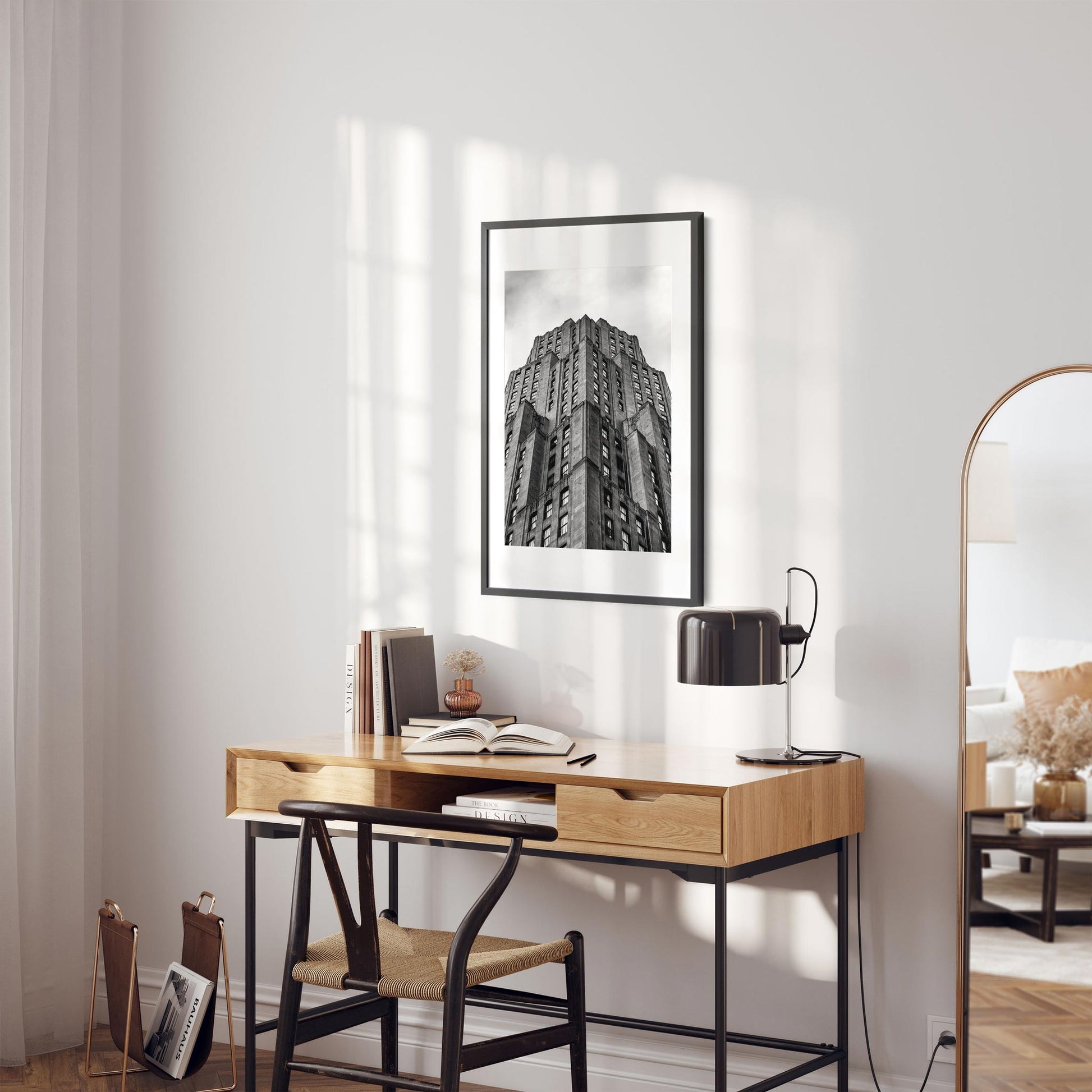 Black and white fine art print of Eleven Madison Avenue Flatiron District New York City