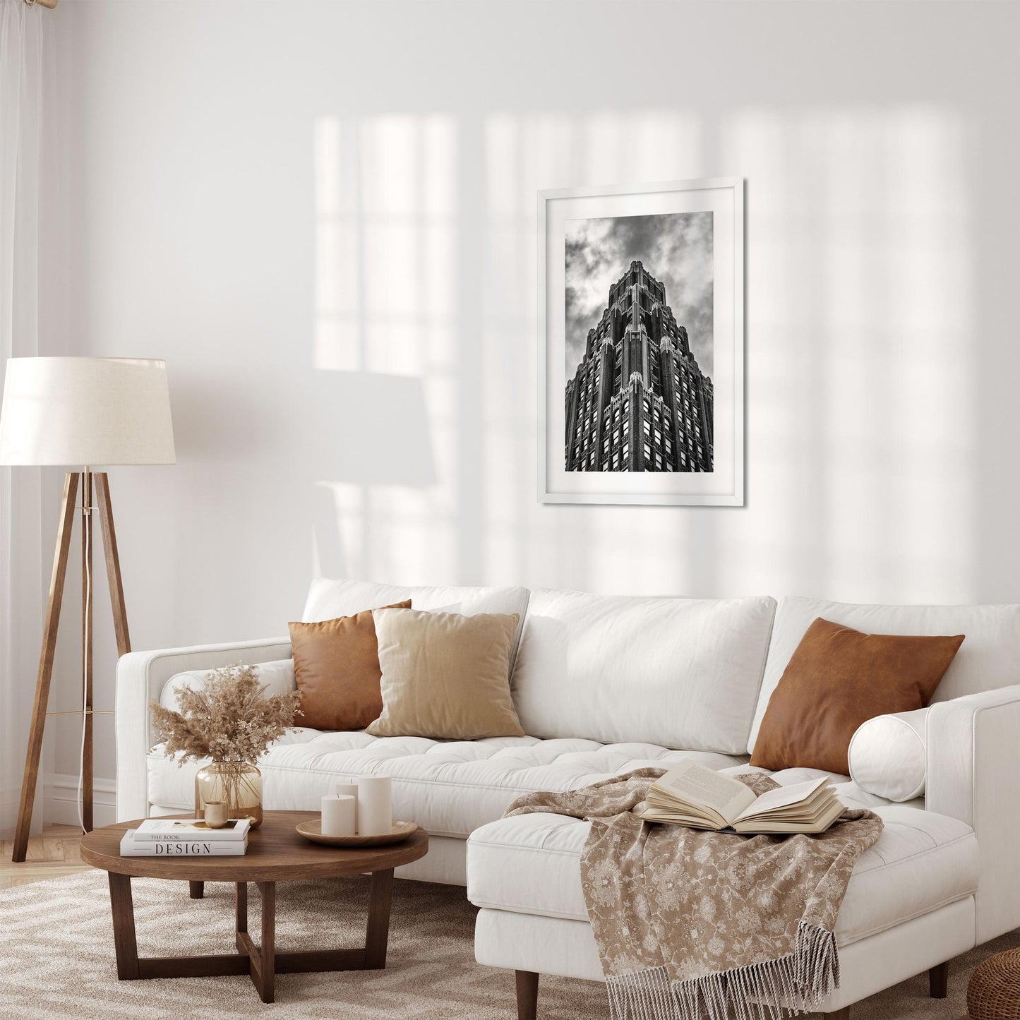 Black and white fine art print of 519 8th Avenue Brooklyn New York