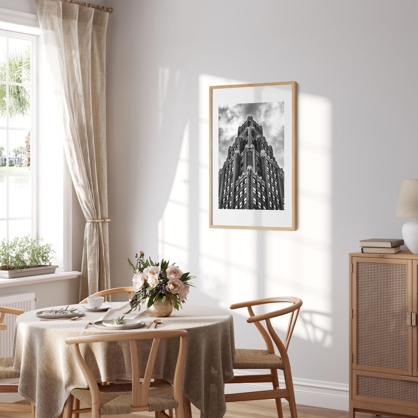 Black and white fine art print of 519 8th Avenue Brooklyn New York