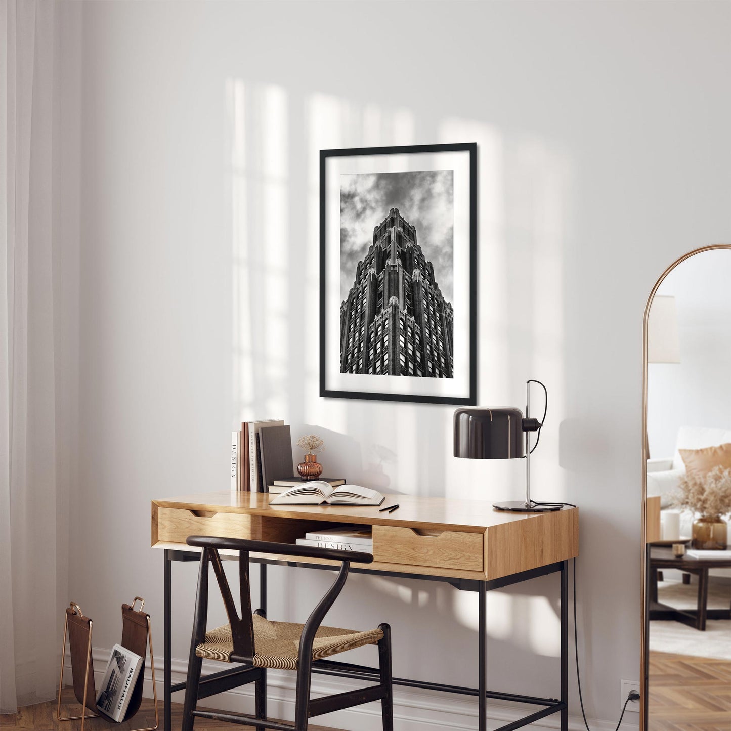 Black and white fine art print of 519 8th Avenue Brooklyn New York