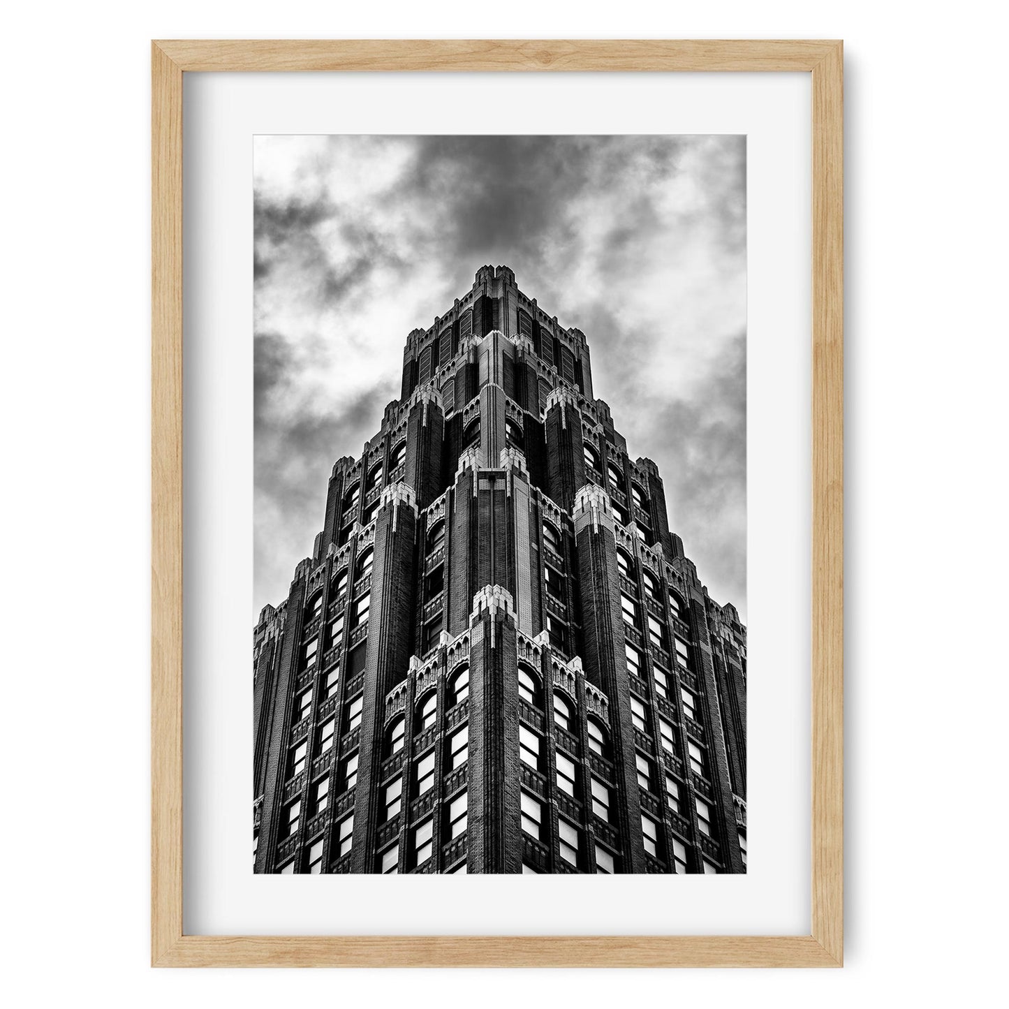 Black and white fine art print of 519 8th Avenue Brooklyn New York
