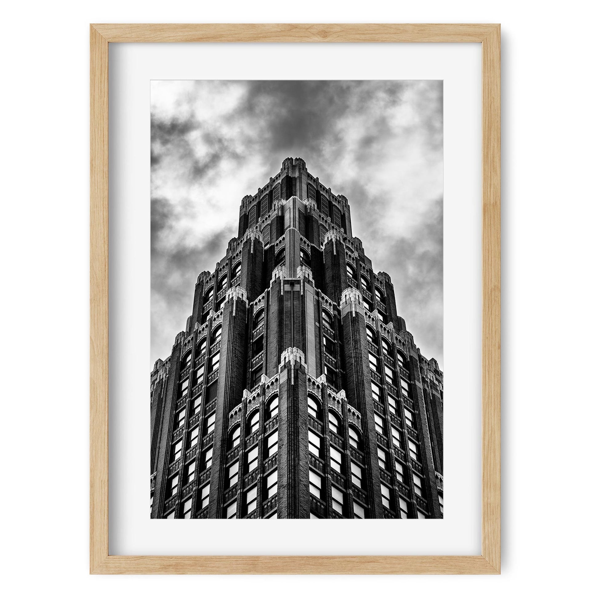 Black and white fine art print of 519 8th Avenue Brooklyn New York