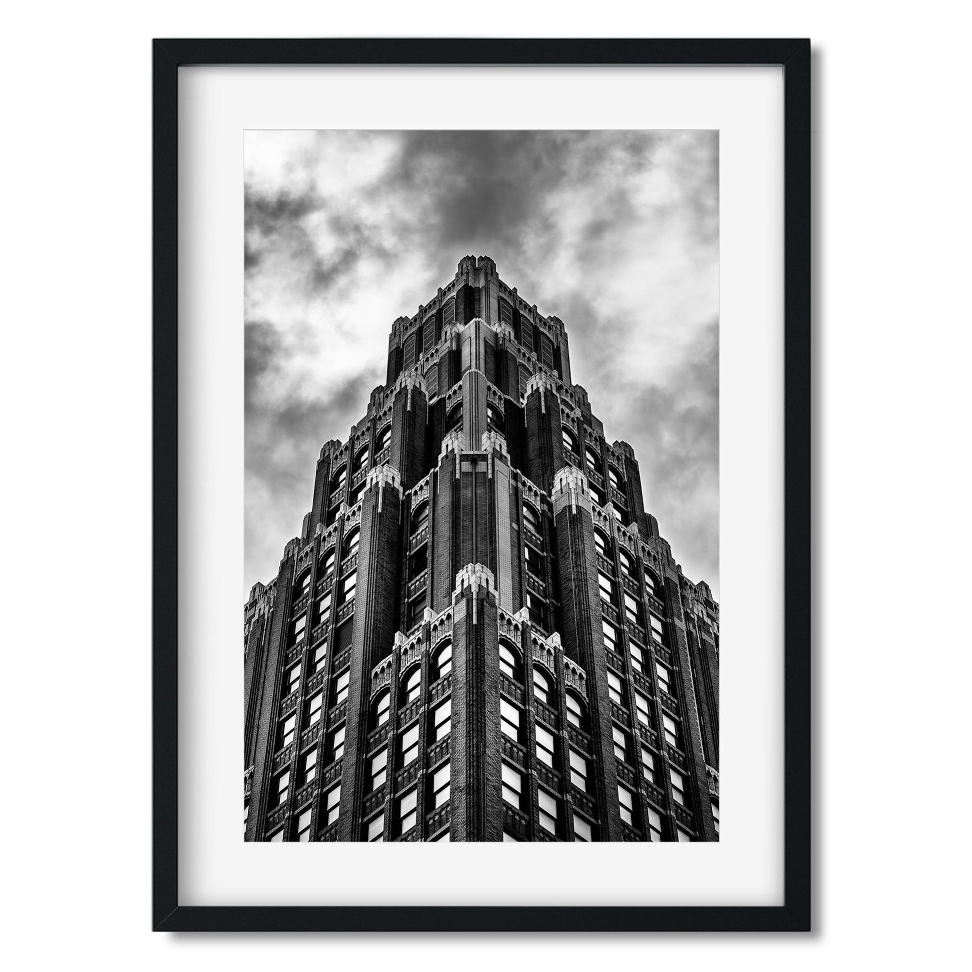 Black and white fine art print of 519 8th Avenue Brooklyn New York