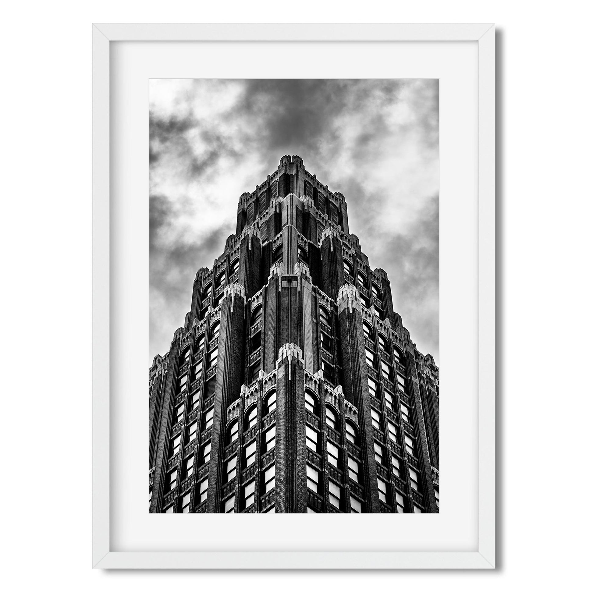 Black and white fine art print of 519 8th Avenue Brooklyn New York
