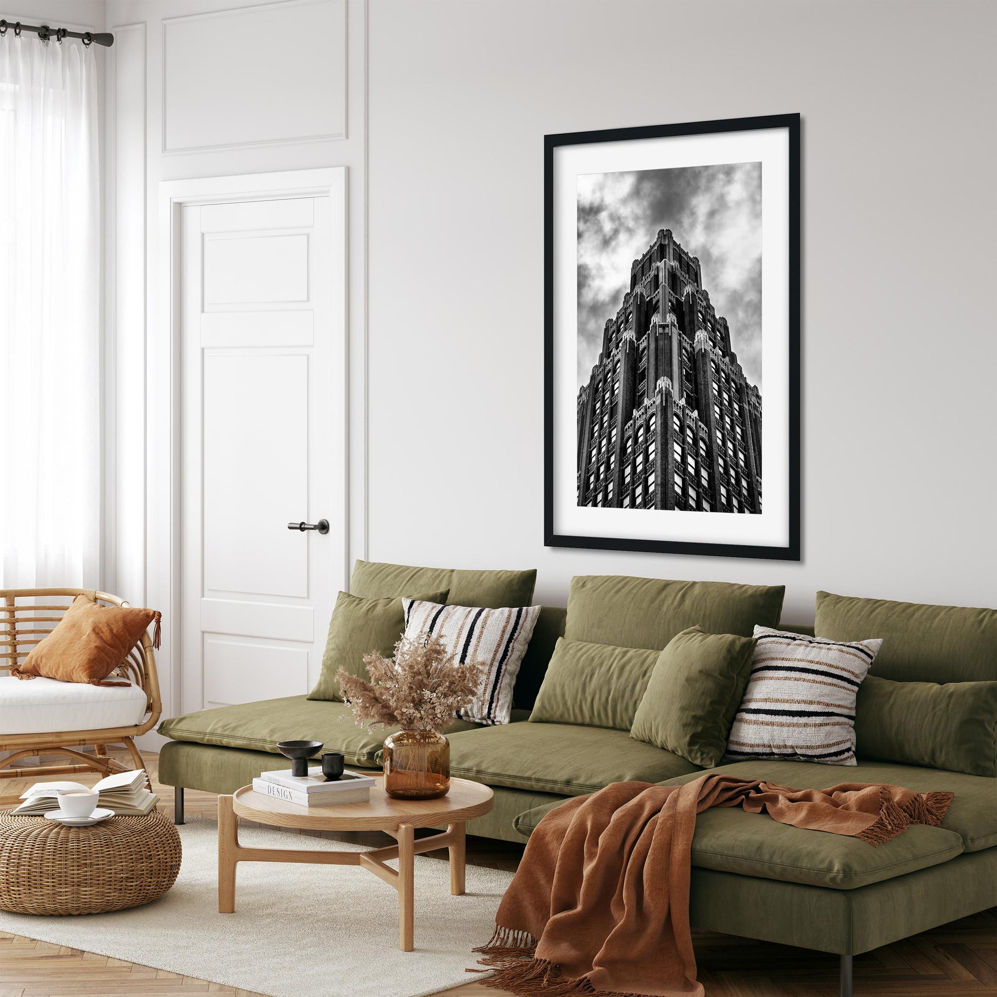 Black and white fine art print of 519 8th Avenue Brooklyn New York