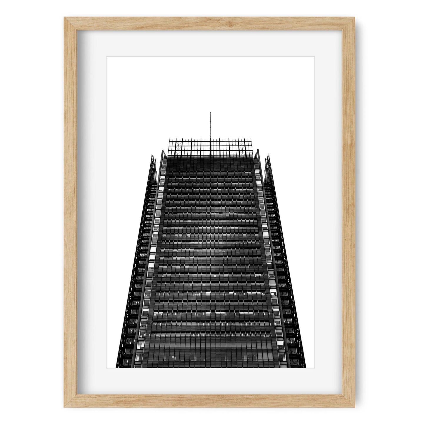 Black and white fine art print of The New York Times Building  Midtown Manhattan NYC