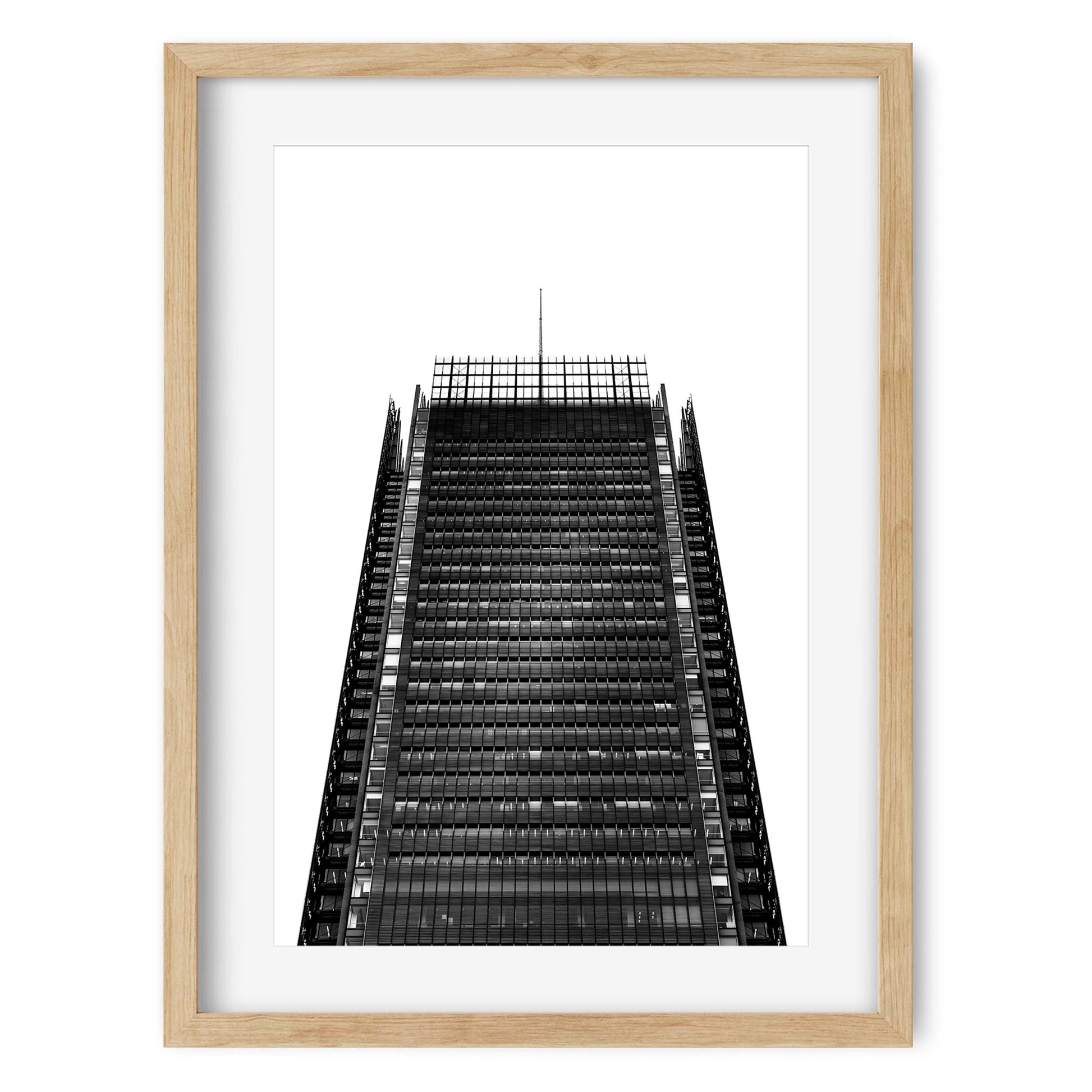 Black and white fine art print of The New York Times Building  Midtown Manhattan NYC